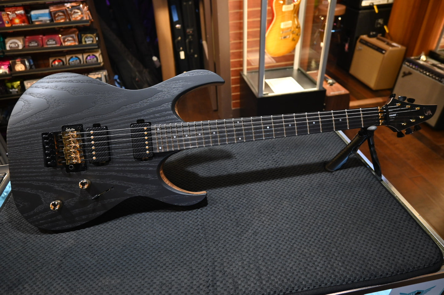 Mayones Duvell Elite Gothic PRO 6 - Monolith Black Matt Ash Guitar #4415 - Danville Music