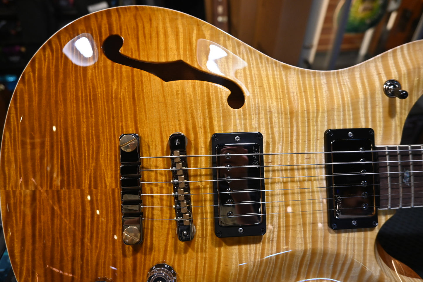 PRS Wood Library McCarty 594 Semi-Hollow Danville Music 35th Anniversary Artist Top - Gold Storm Fade Guitar #2871