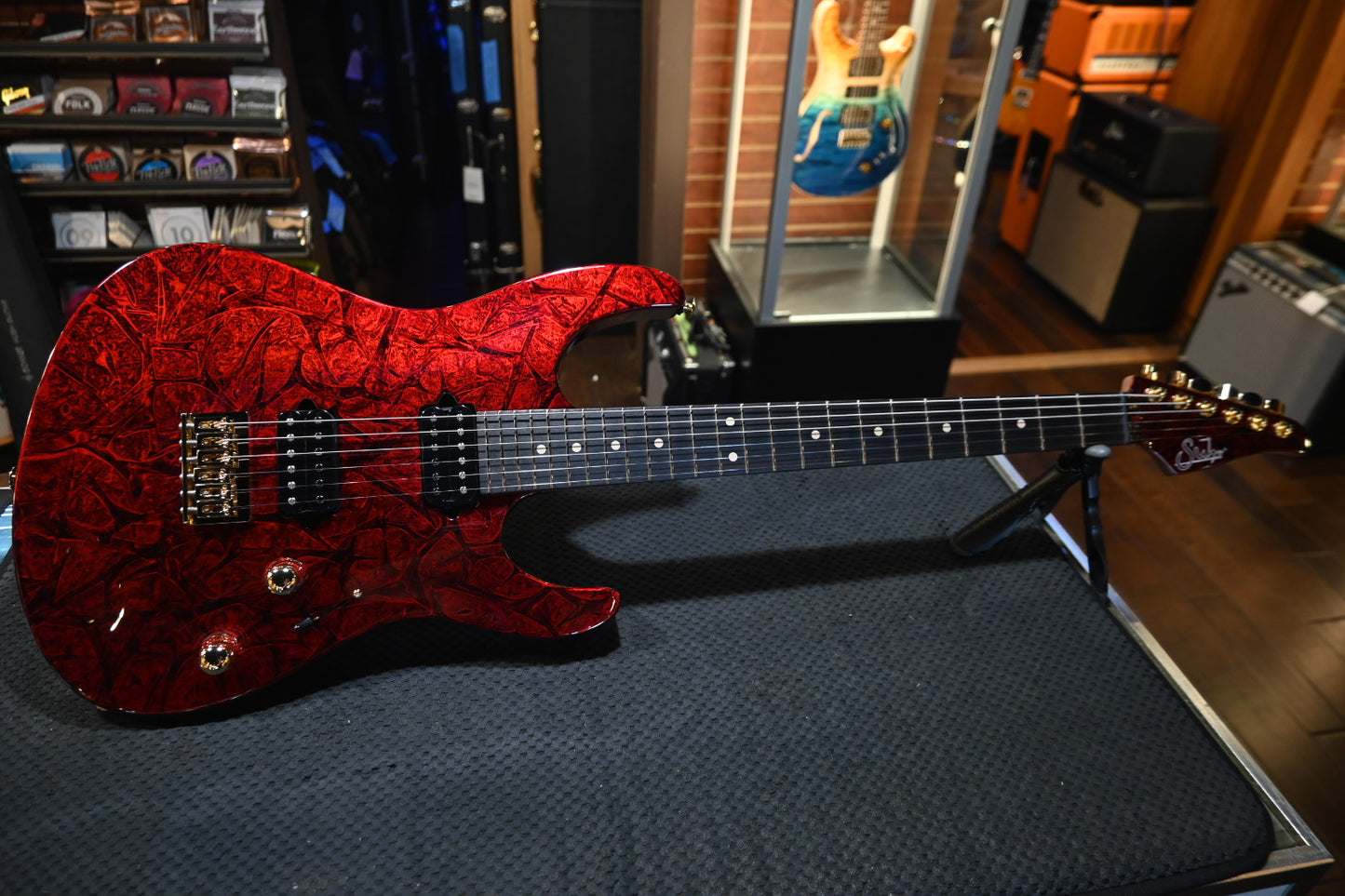 Suhr Custom Modern Carve Top - Red Web Guitar #8627 - Danville Music