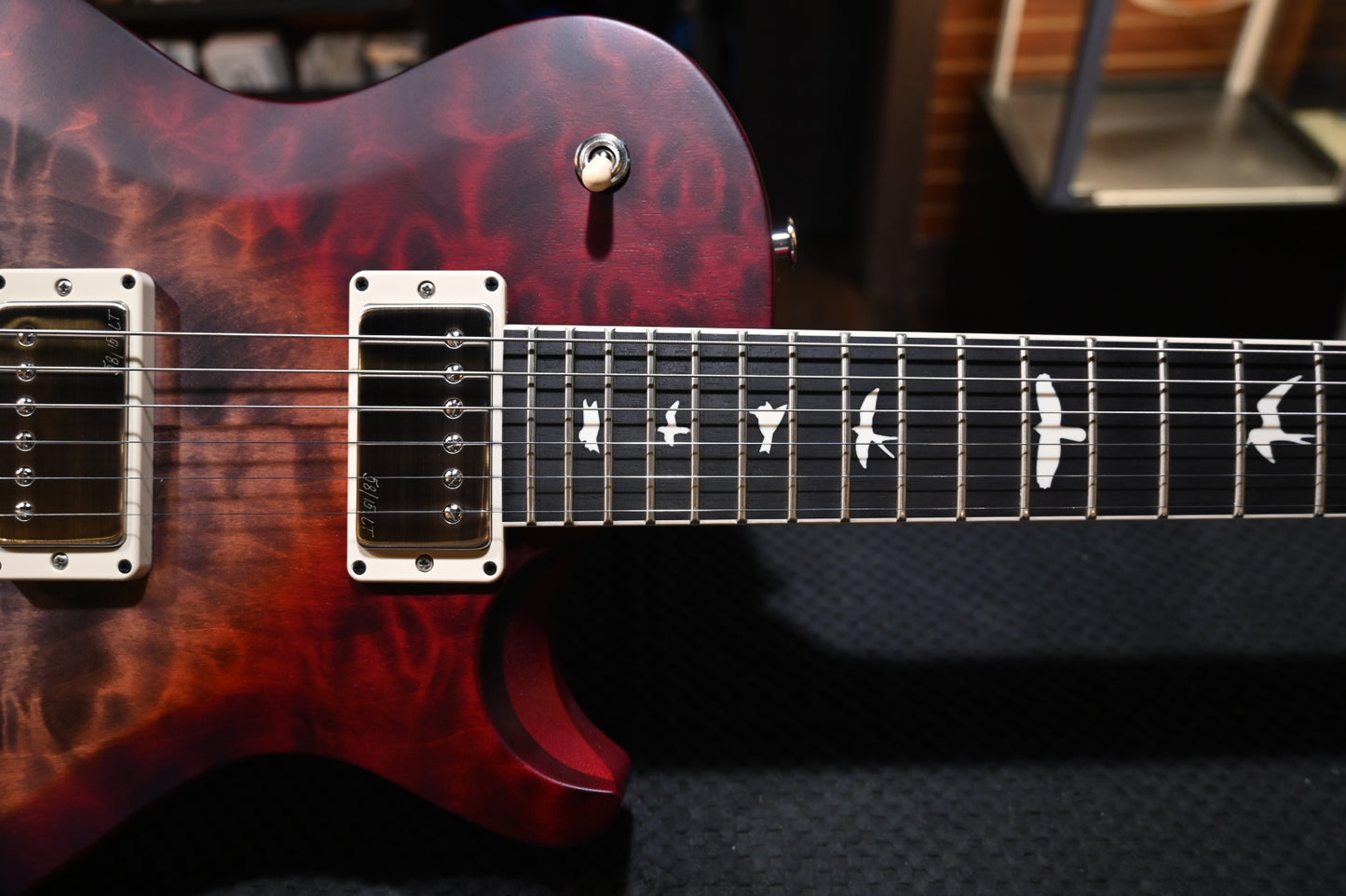 PRS Wood Library S2 McCarty SC 594 Single-Cut Quilt - Faded Gray Black Cherry Burst Guitar #8901