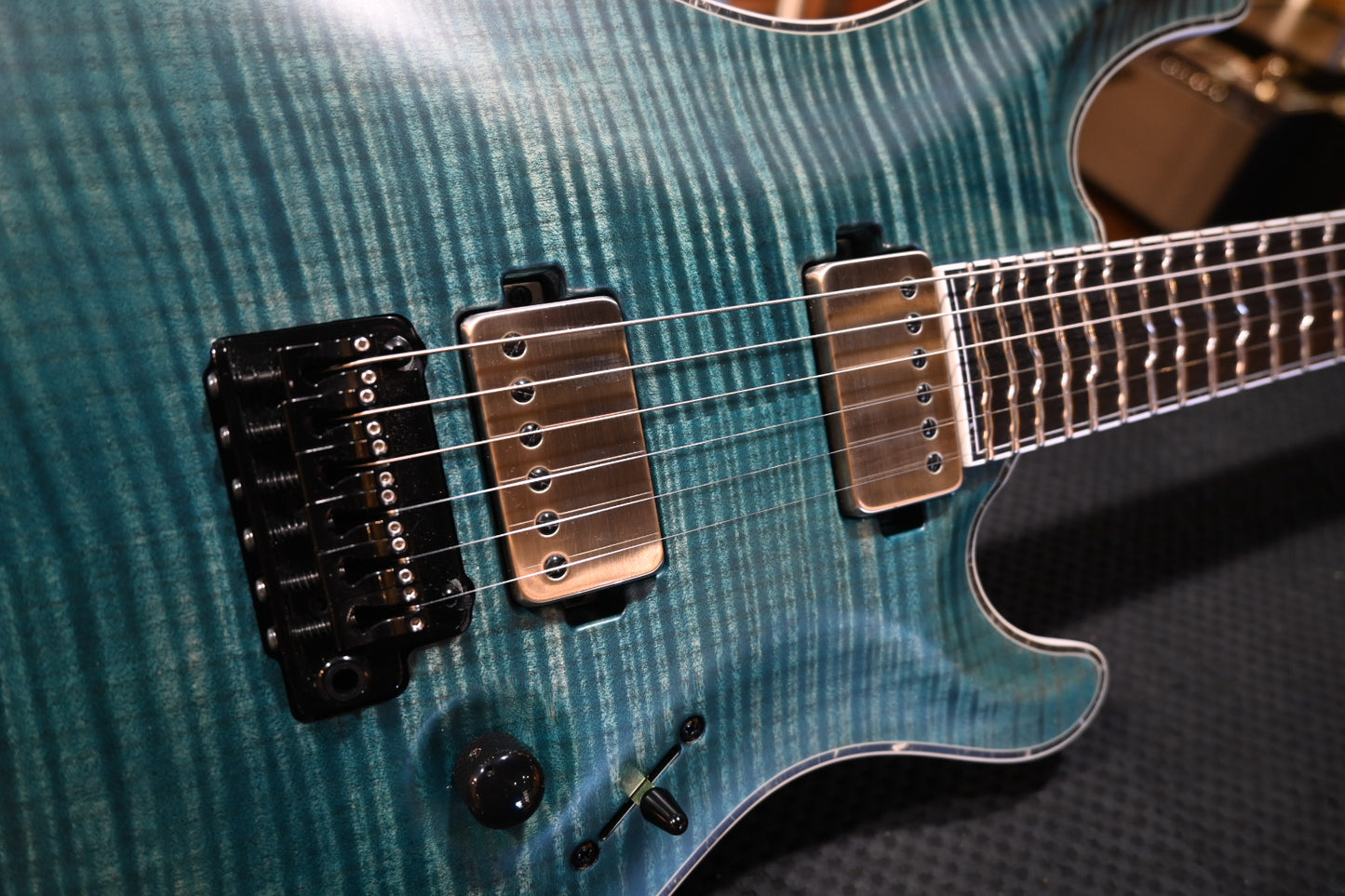 Mayones 40th Anniversary Regius Core V24 6 - Transparent Turquoise Satin Guitar #2219 - Danville Music