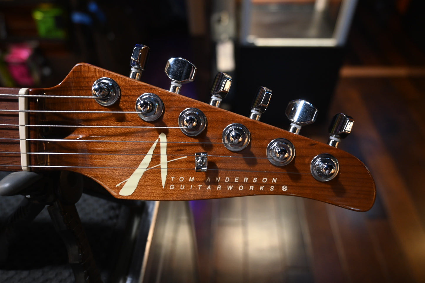Tom Anderson Drop Mongrel Shorty Hollow 2015 - Tiger Eye Burst Guitar #215A - Danville Music