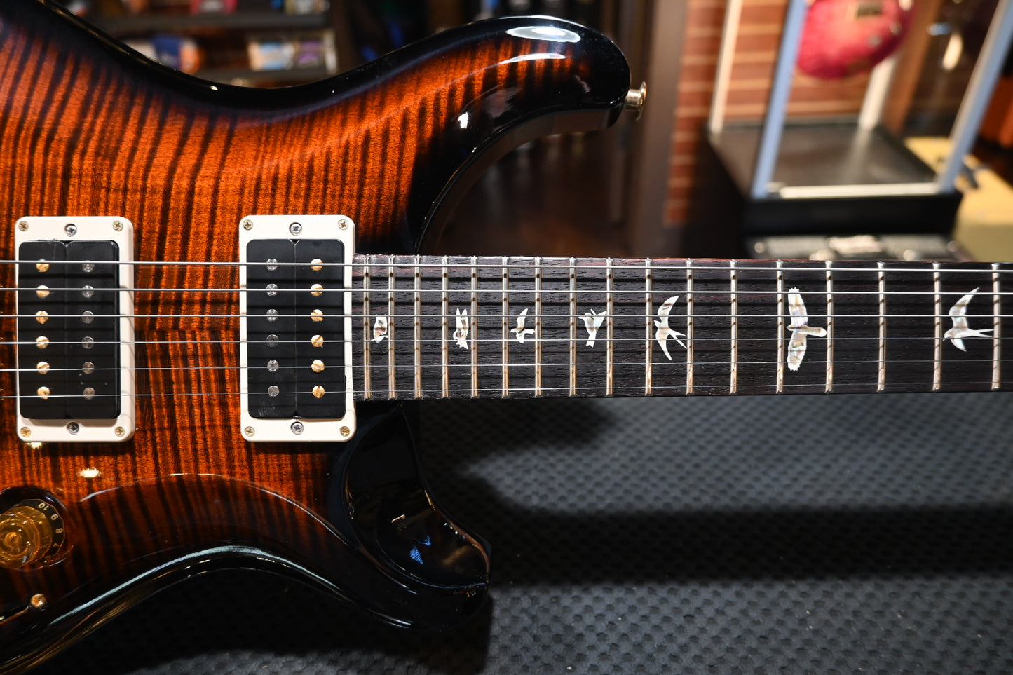 PRS Customer 24 Piezo 10-Top - Black Gold Smokewrap Burst Guitar #6531 - Danville Music