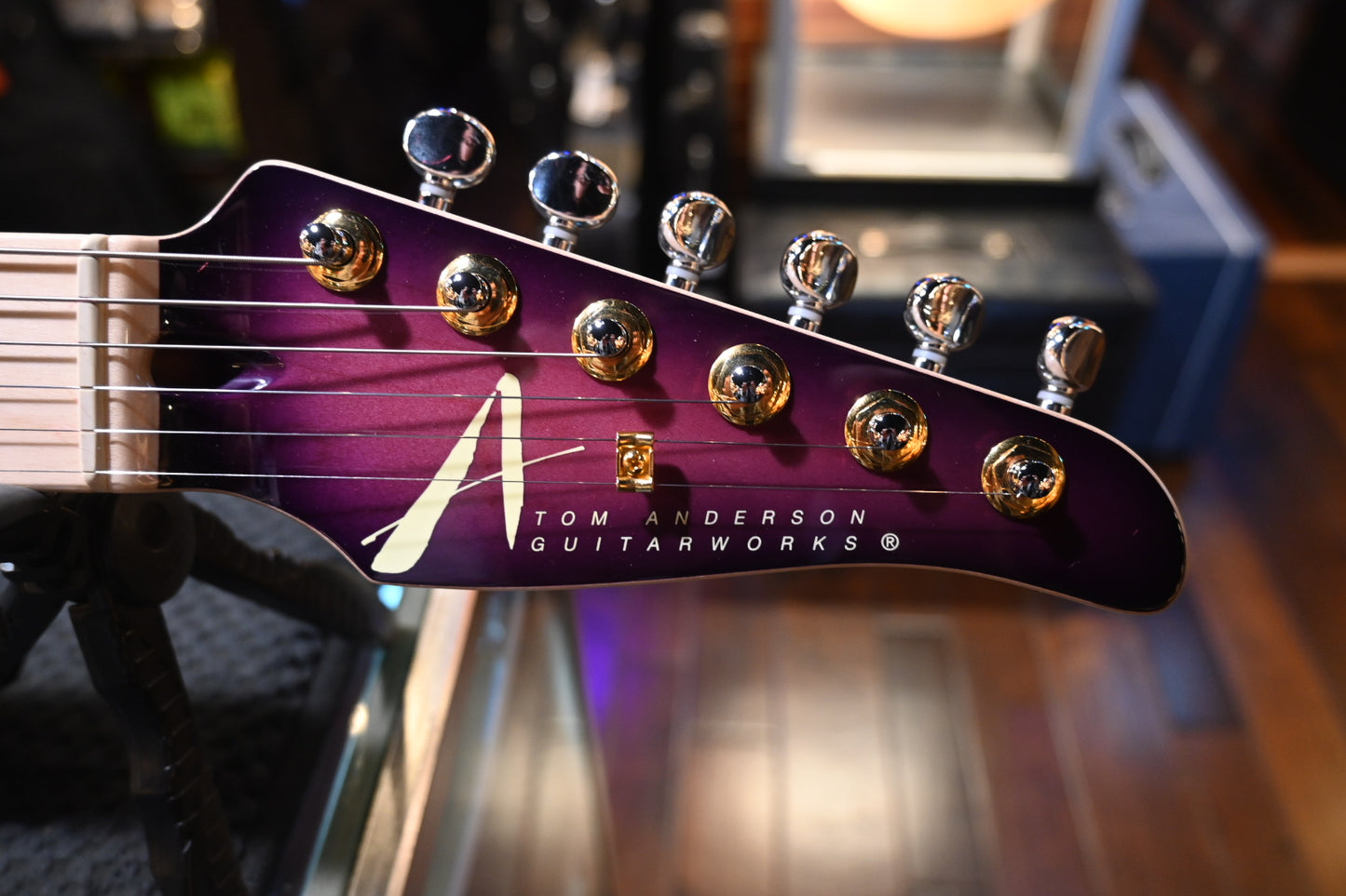 Tom Anderson Guardian Angel - Natural Pink to Purple Burst Guitar #624P