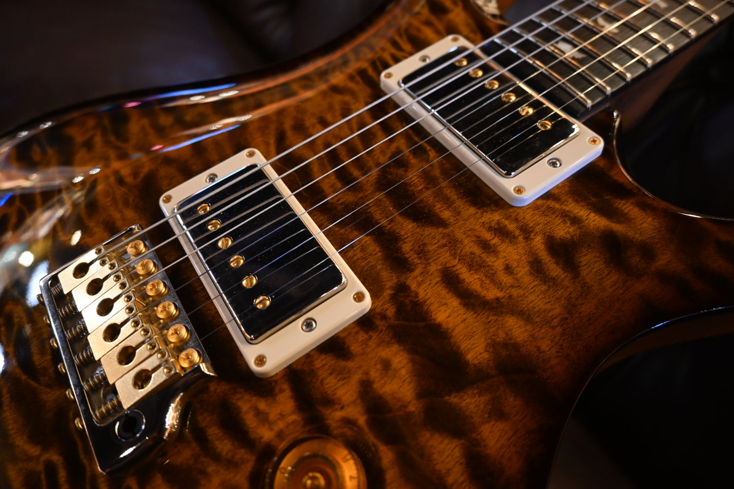 PRS Wood Library DGT 2021 Quilt Brazilian Board - Copperhead Burst Guitar #2279 - Danville Music