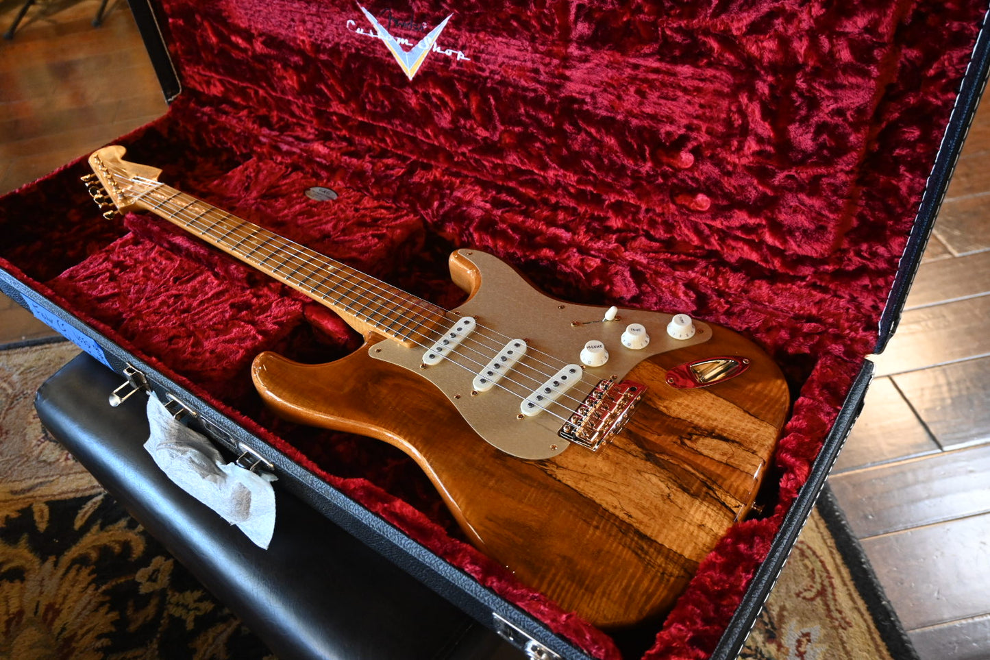 Fender Artisan Stratocaster Figured Koa 2017 - Natural Guitar #1418 - Danville Music