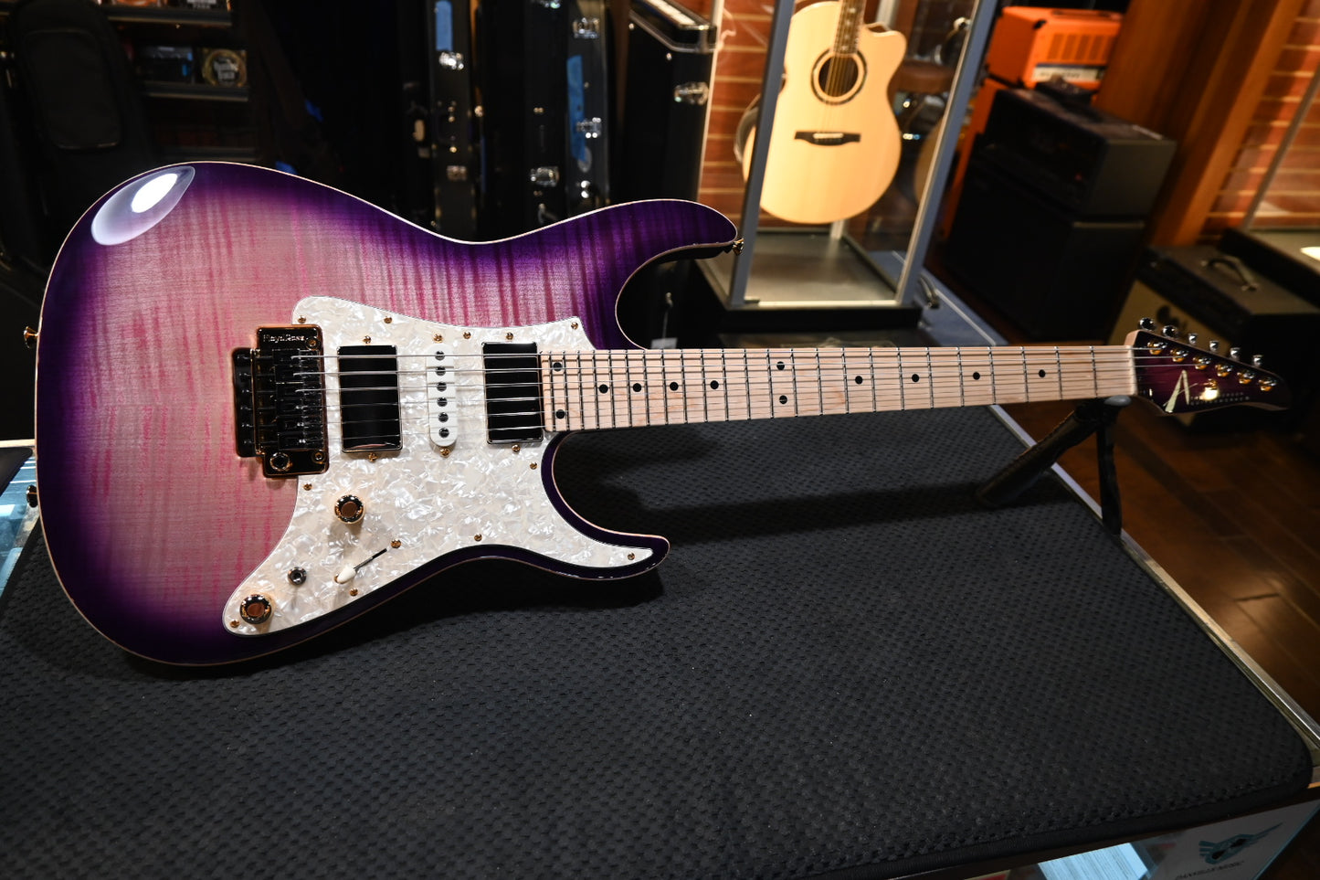 Tom Anderson Guardian Angel - Natural Pink to Purple Burst Guitar #624P