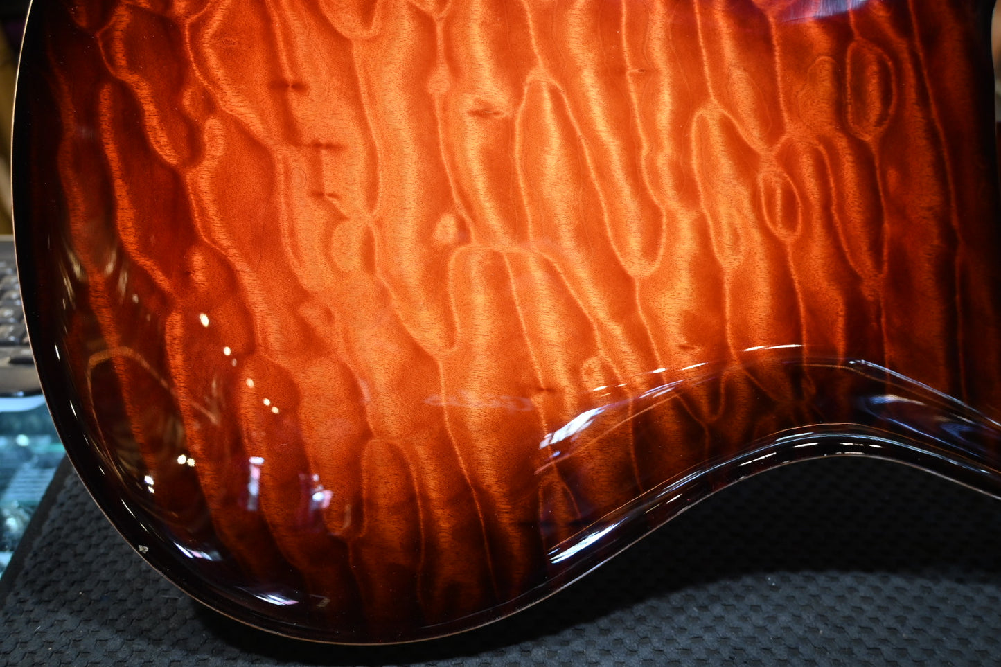 PRS Private Stock Hollowbody II Piezo Gothic - Electric Tiger Glow Guitar #10569 - Danville Music