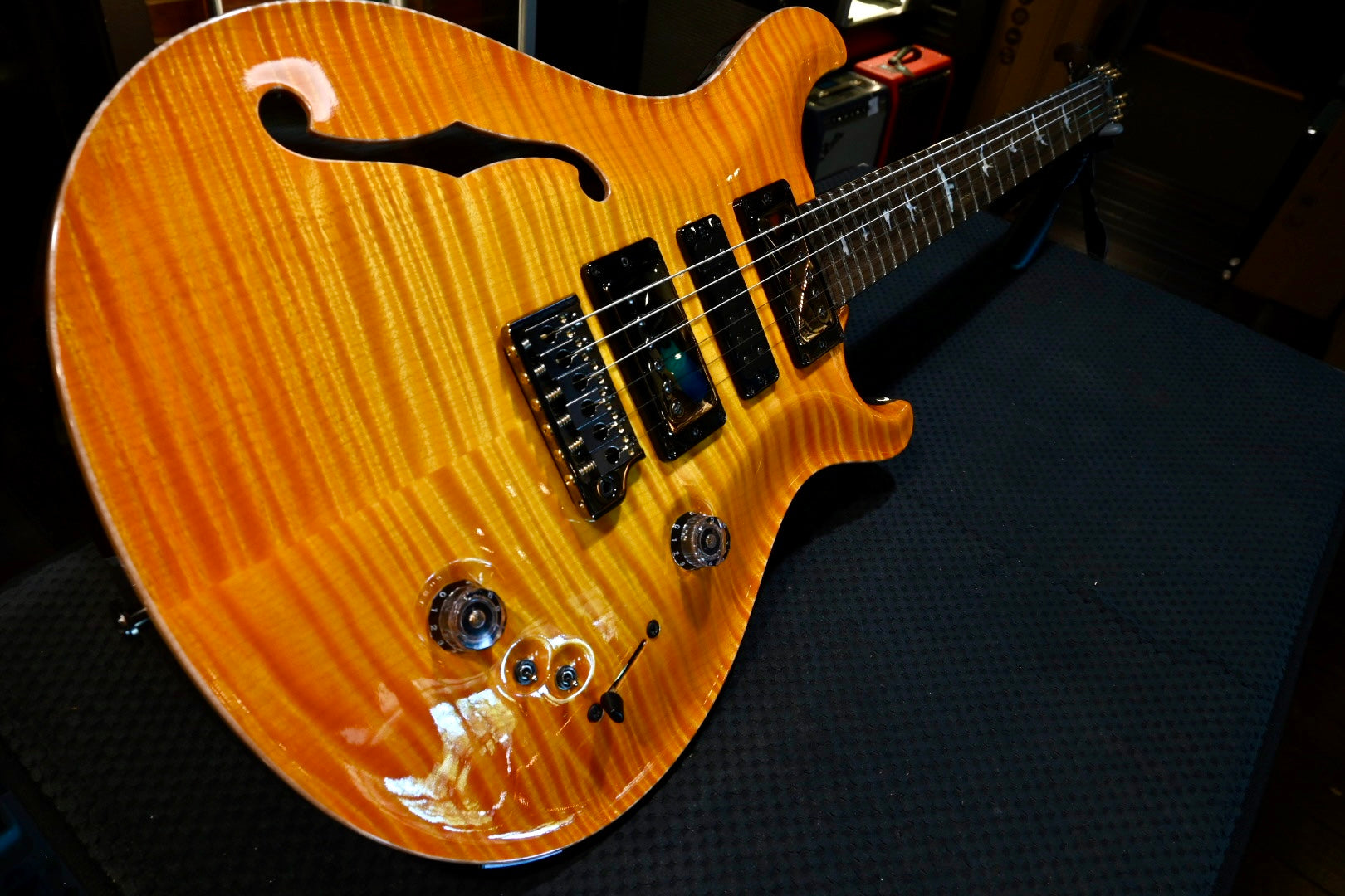 PRS Private Stock Special Semi-Hollow LTD 2022 - Citrus Glow Guitar #10060 - Danville Music