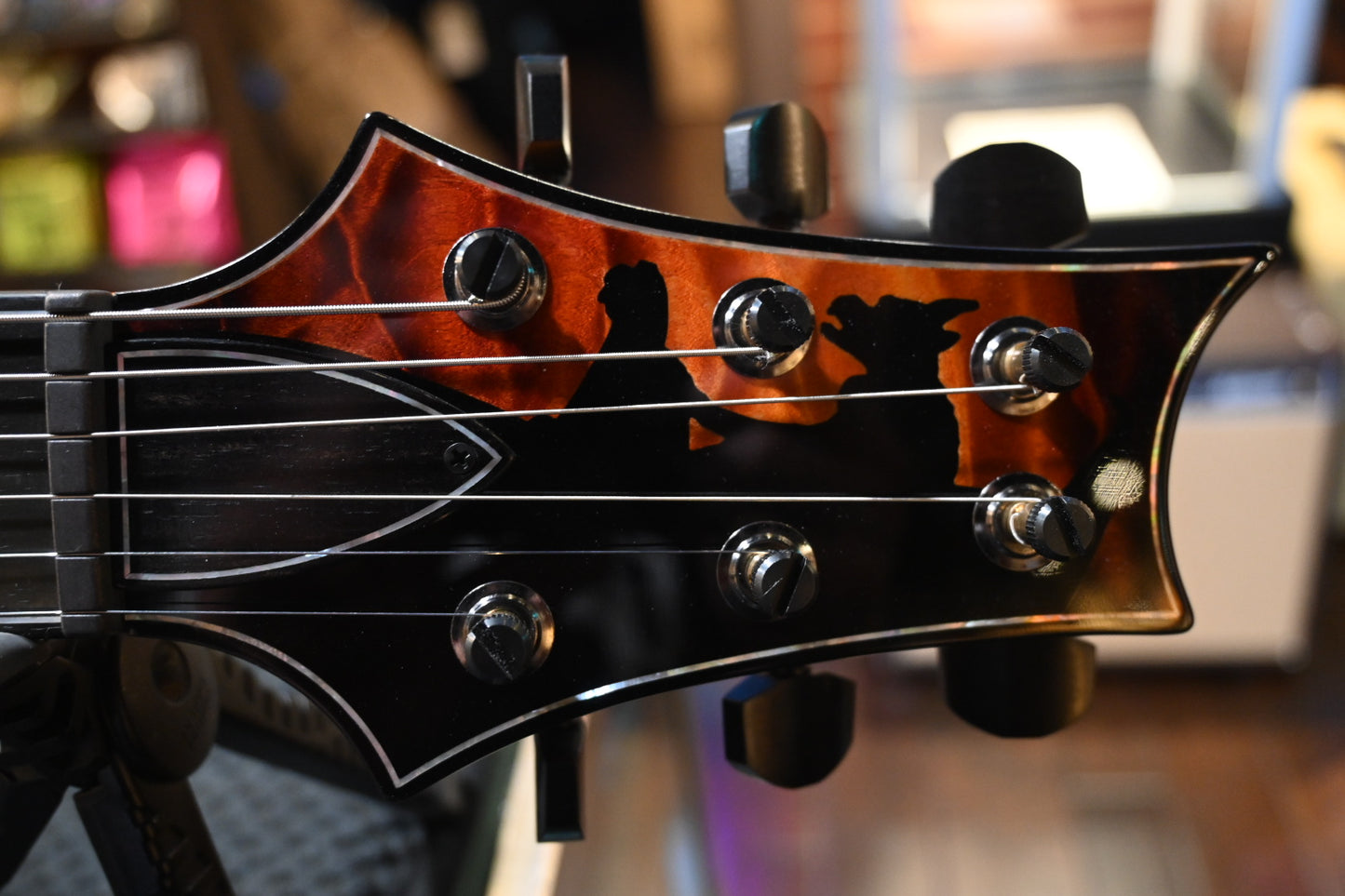 PRS Private Stock Hollowbody II Piezo Gothic - Electric Tiger Glow Guitar #10569 - Danville Music