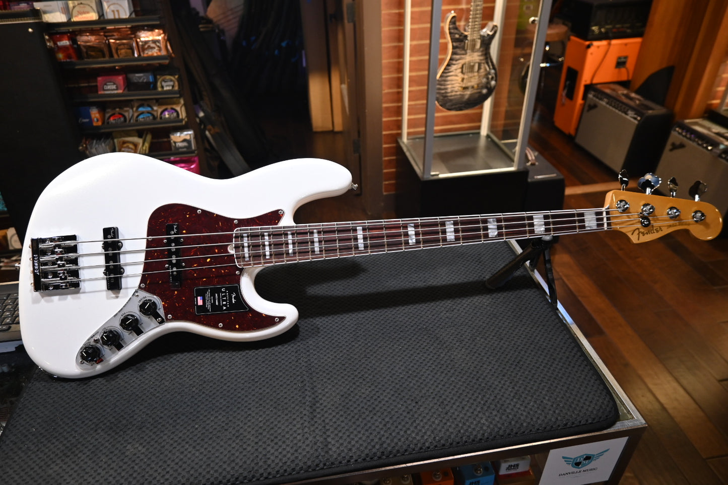 Fender American Ultra Jazz Bass - Arctic Pearl Bass #5685 - Danville Music