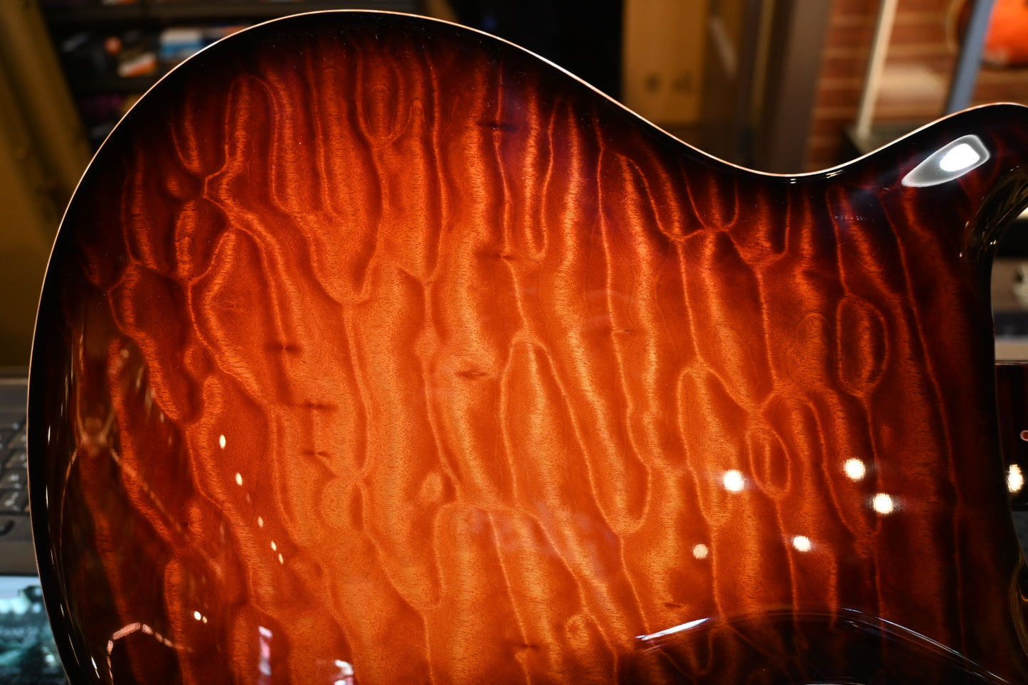 PRS Private Stock Hollowbody II Piezo Gothic - Electric Tiger Glow Guitar #10569 - Danville Music