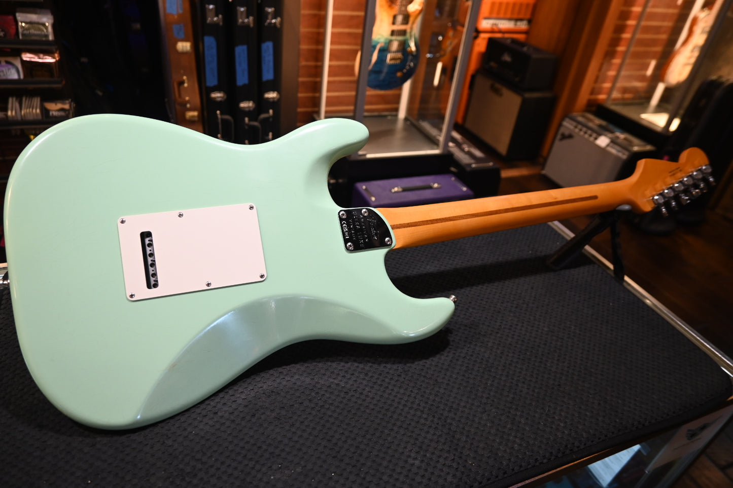 Fender American Ultra Luxe Vintage ‘60s Stratocaster - Surf Green Guitar #5466 - Danville Music
