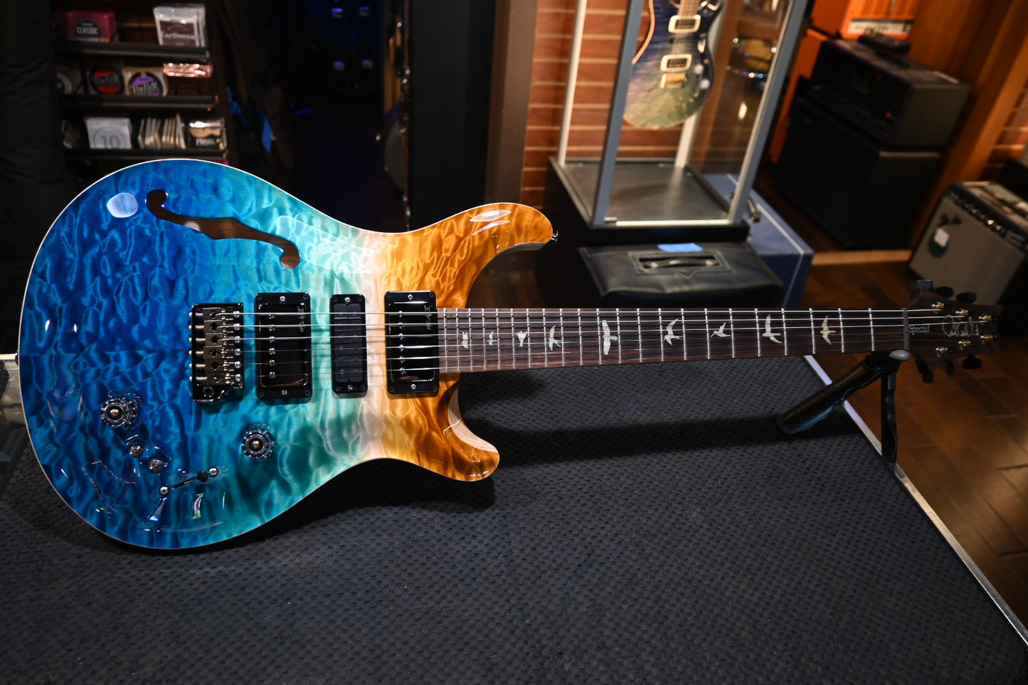 PRS Wood Library Special Semi-Hollow Danville Music 35th Anniversary Artist Top - Beach Fade Guitar #5864