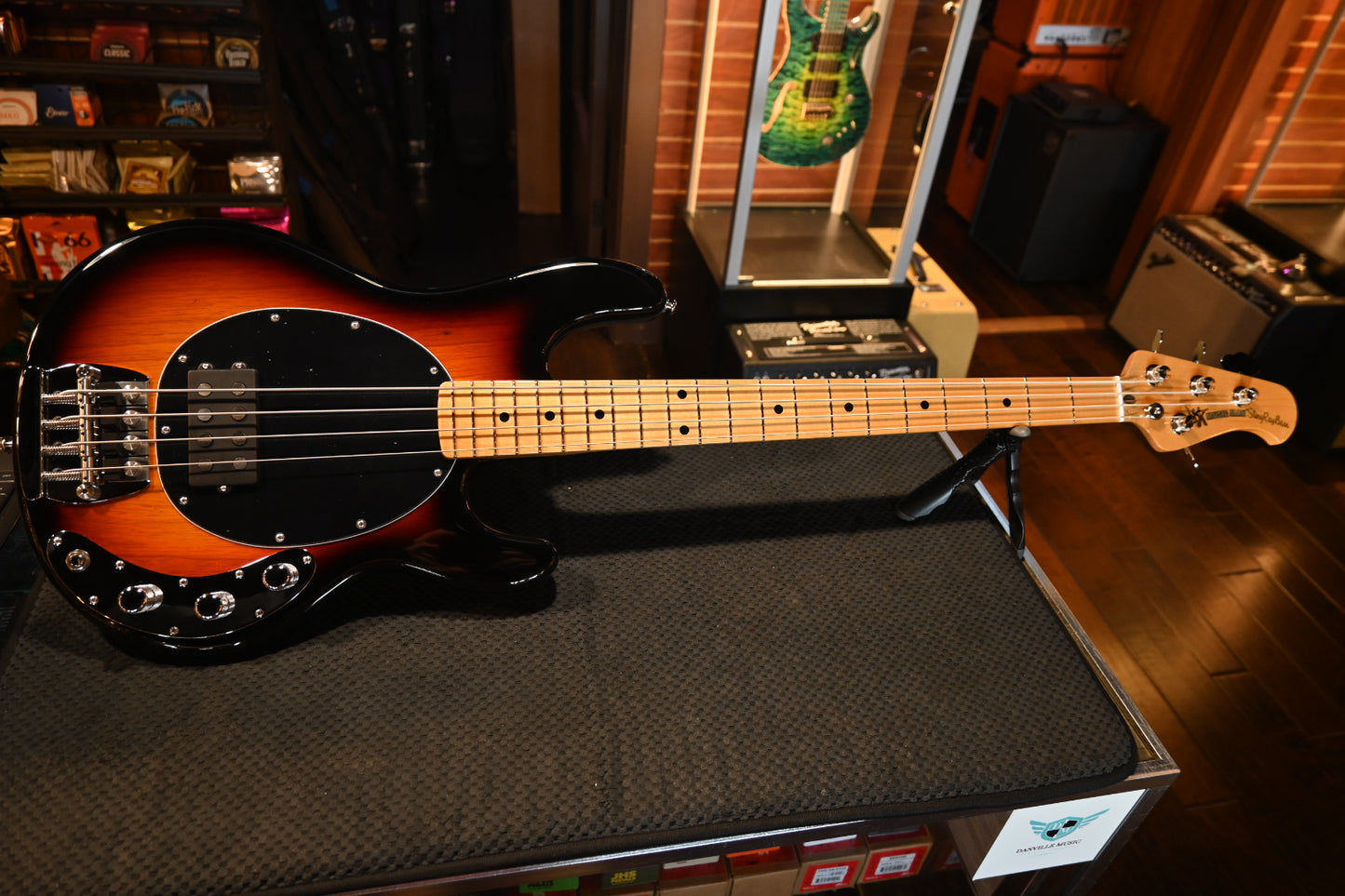 Music Man Retro ‘70s StingRay Bass - Vintage Sunburst Bass #0612 - Danville Music