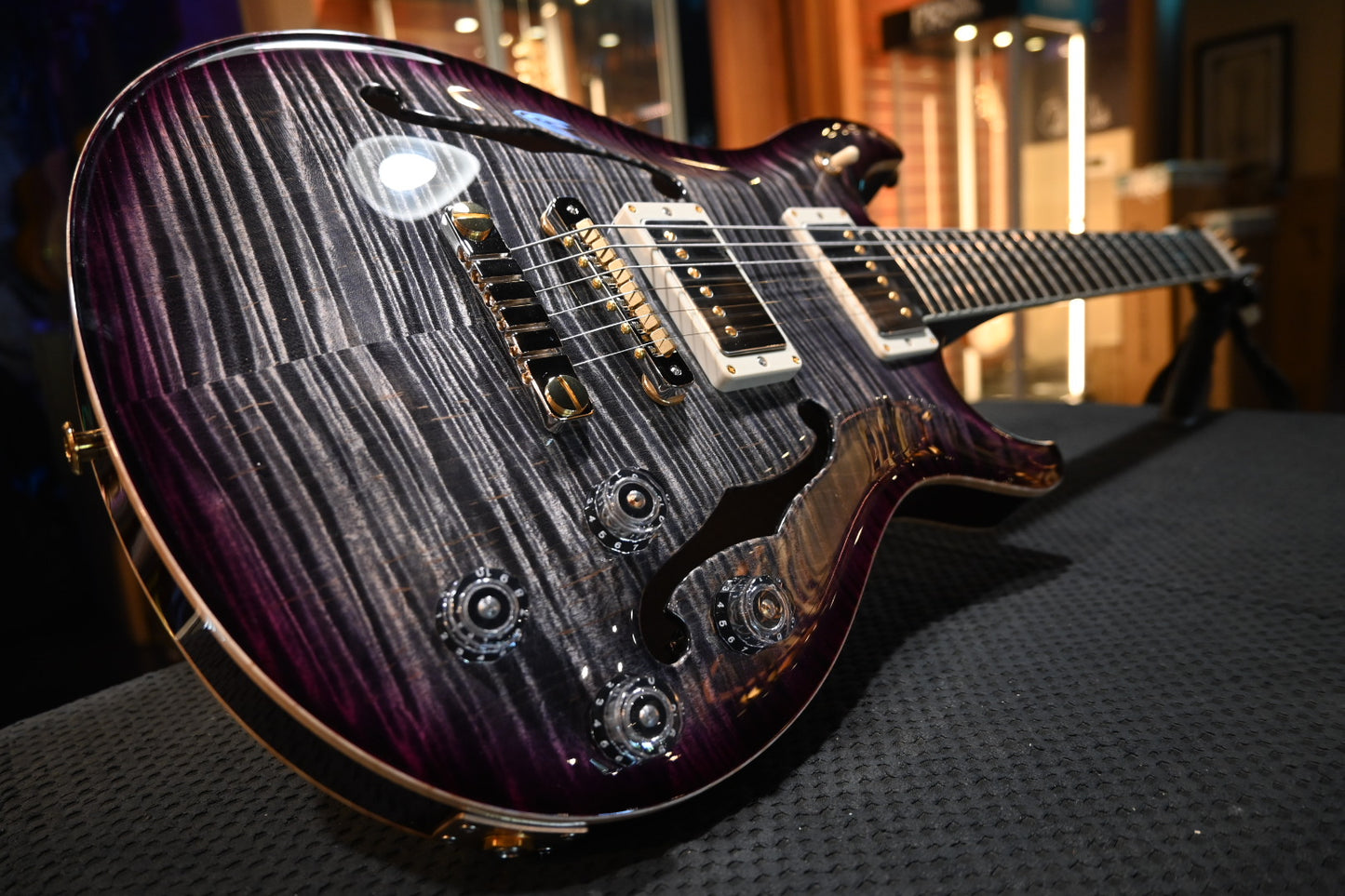 PRS Wood Library McCarty 594 Hollowbody II 10-Top - Charcoal Purple Burst Guitar #3511