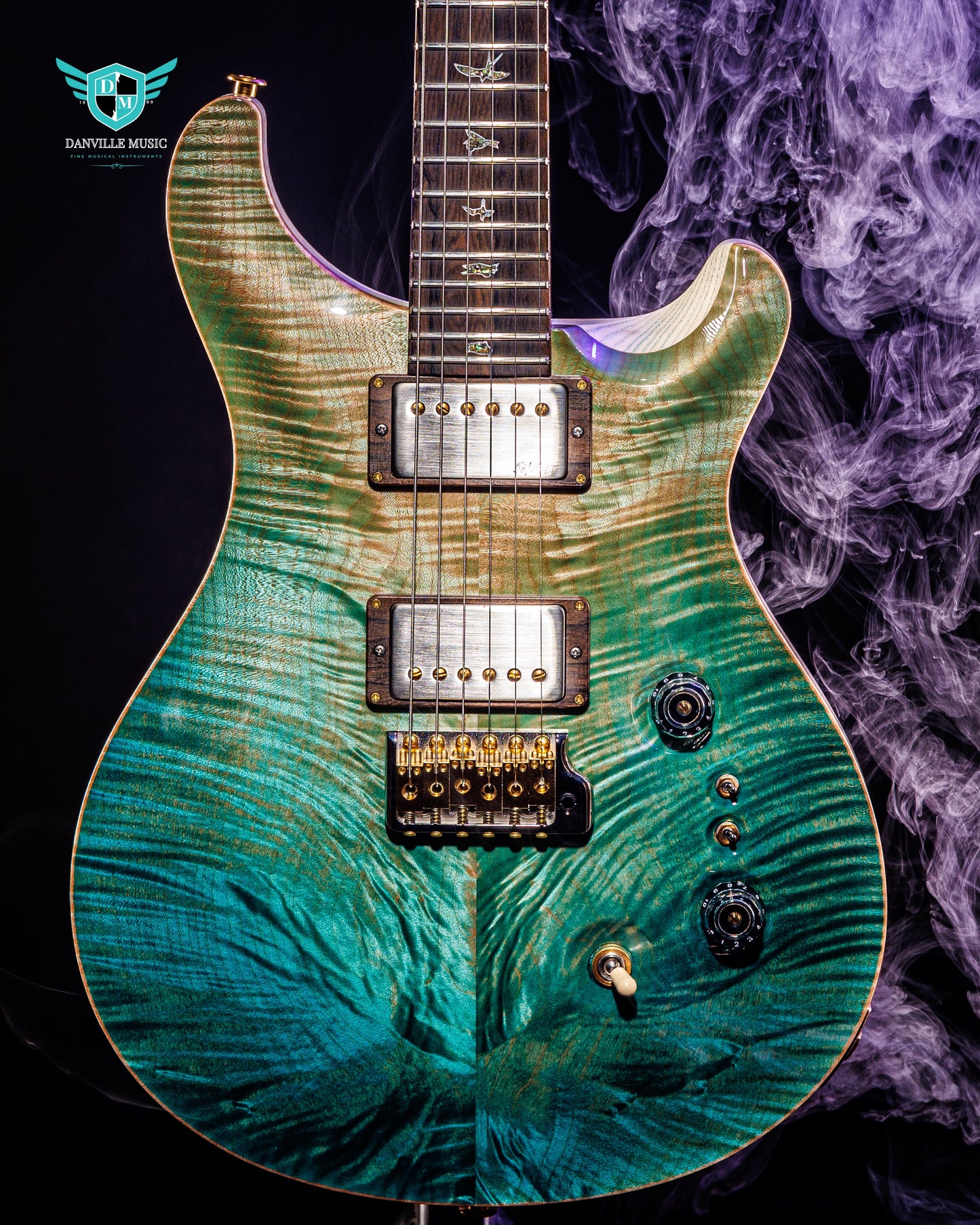 PRS Private Stock Custom 24-08 “The Vortex” - Bahamian Blue Reverse Dragon’s Breath Guitar #11681