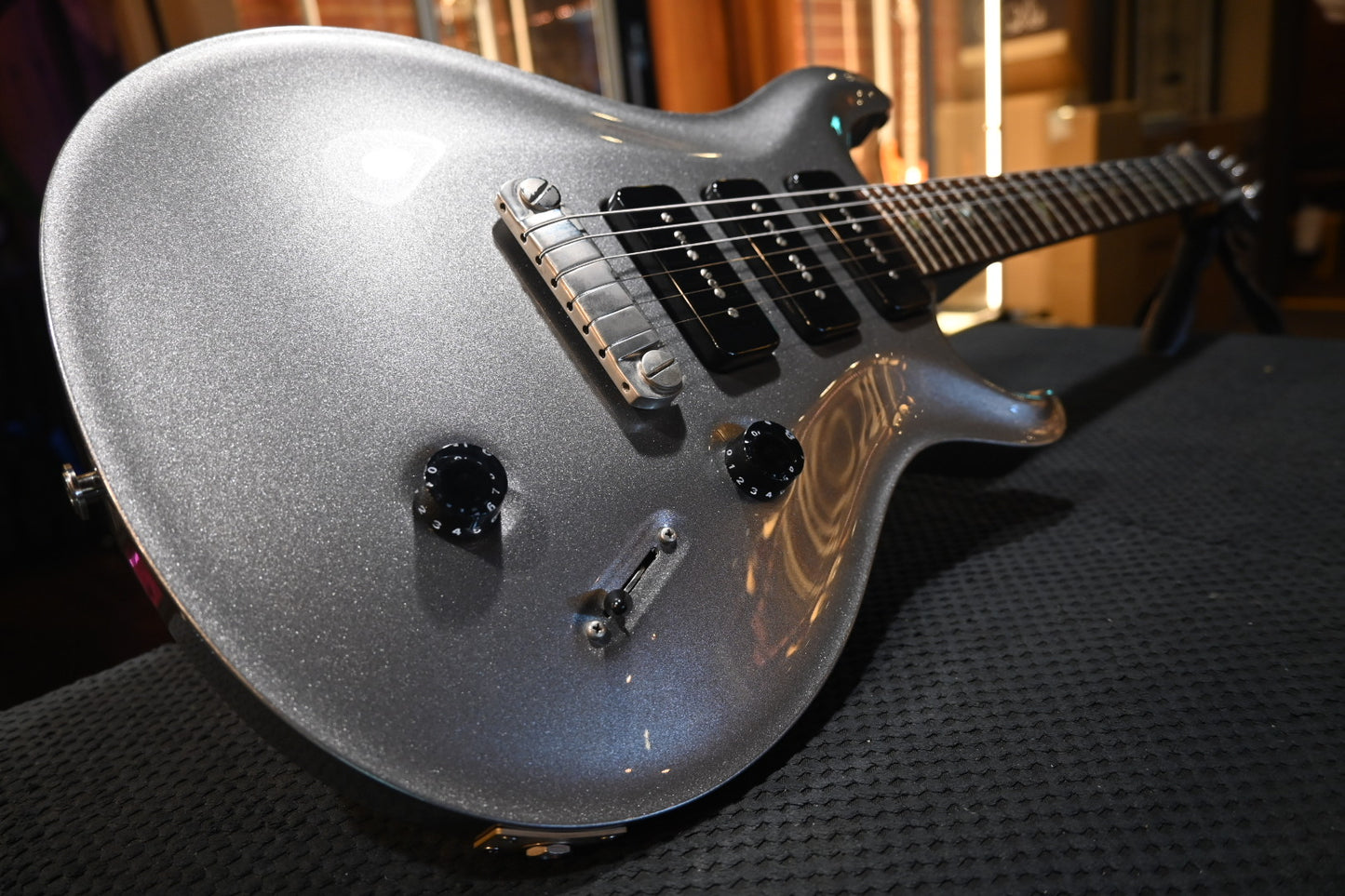 PRS Custom 22 Soapbar 2009 - Platinum Metallic Guitar #3366 - Danville Music