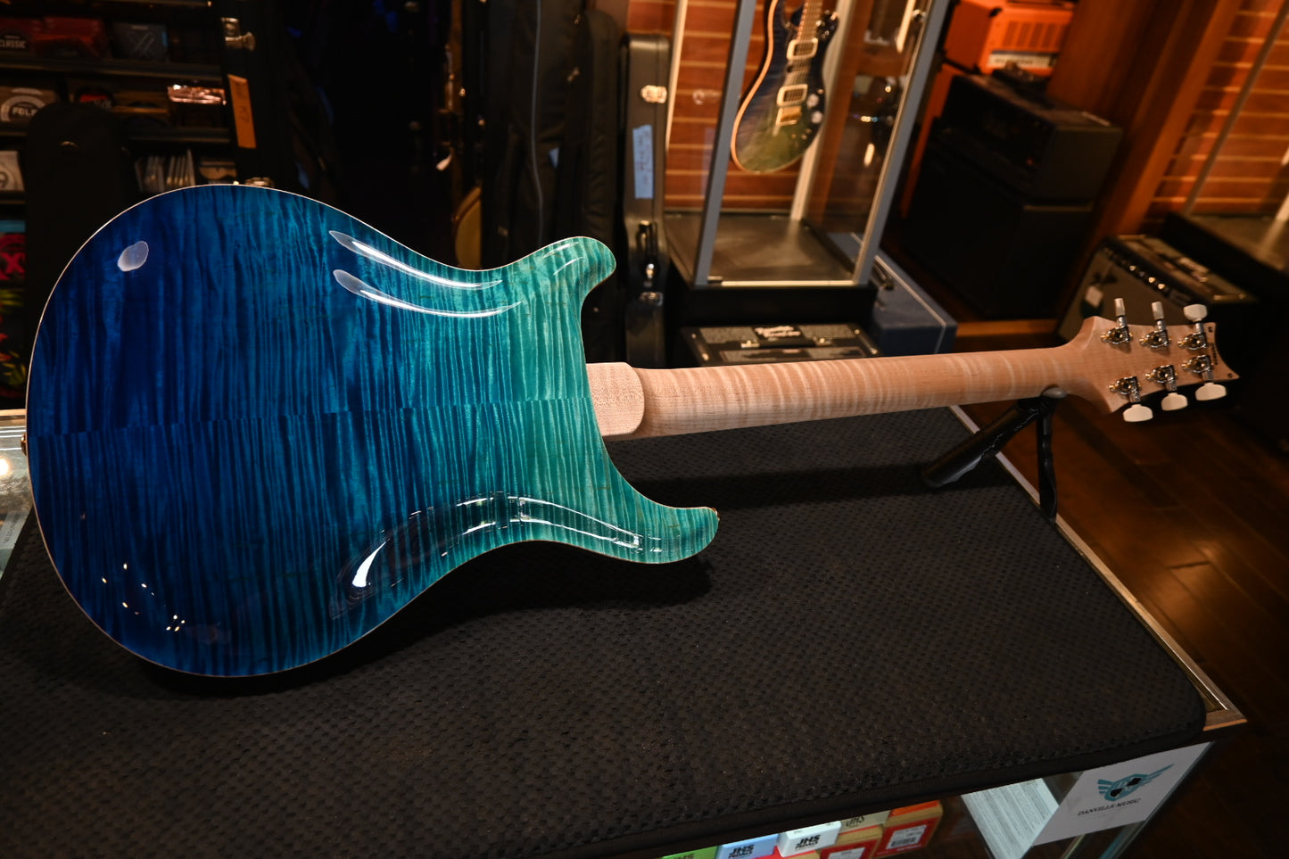 PRS Wood Library McCarty 594 Hollowbody II 10-Top/Back McCarty III Pickups - Blue Fade Guitar #3509 - Danville Music