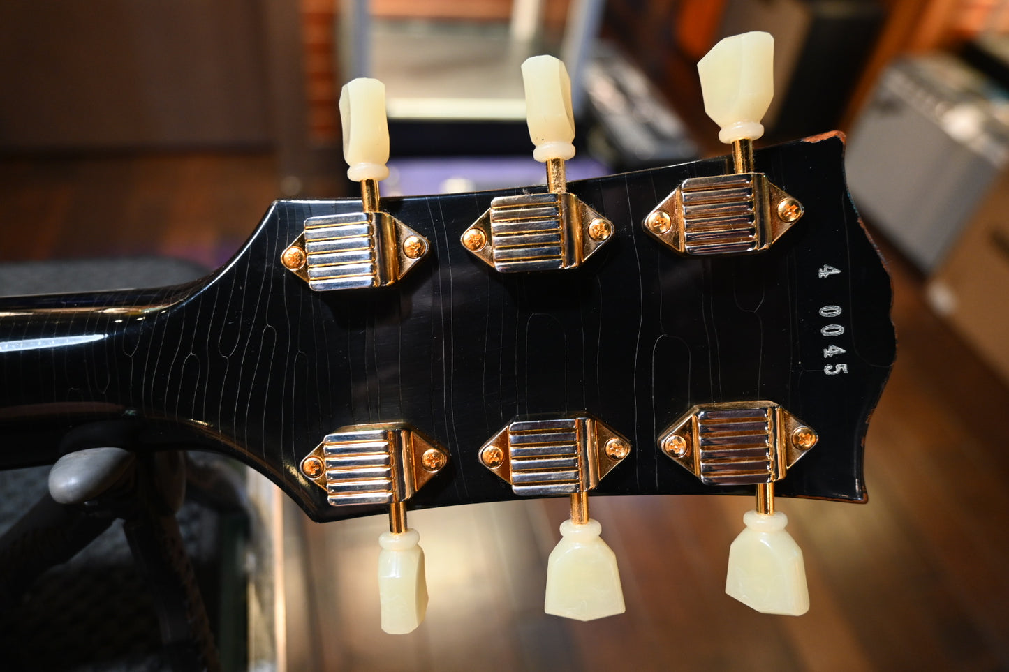Gibson Custom Shop 1954 Les Paul Custom 2020 Relic - Ebony Guitar #0045