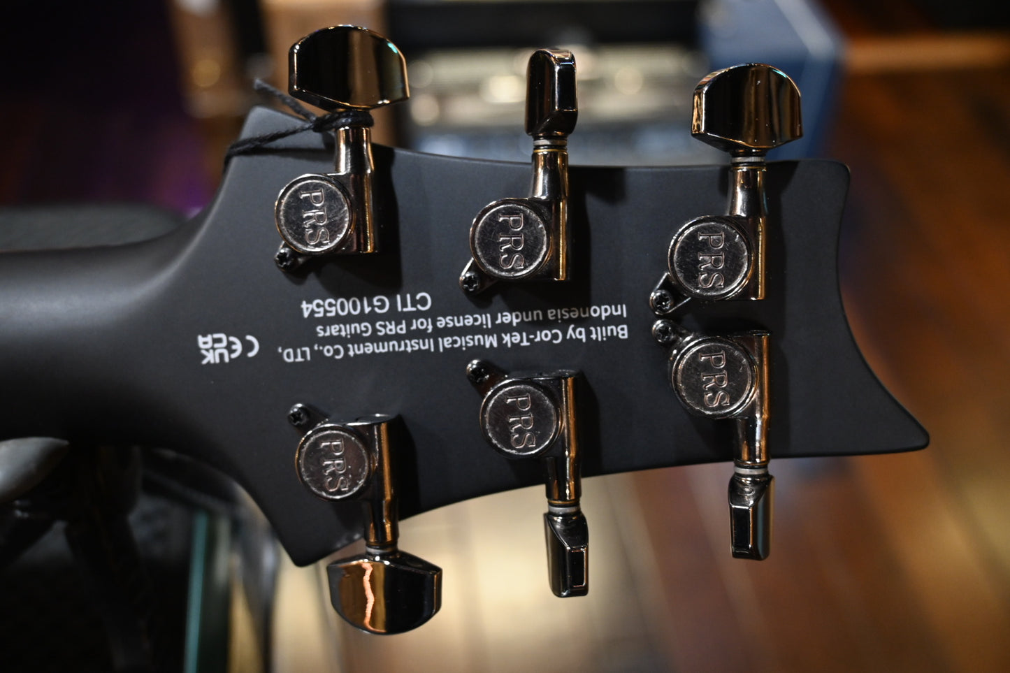 PRS SE “Exotic” Custom 24-08 Poplar Burl Limited Edition - Charcoal Cherry Midnight Burst Guitar #0554 - Danville Music