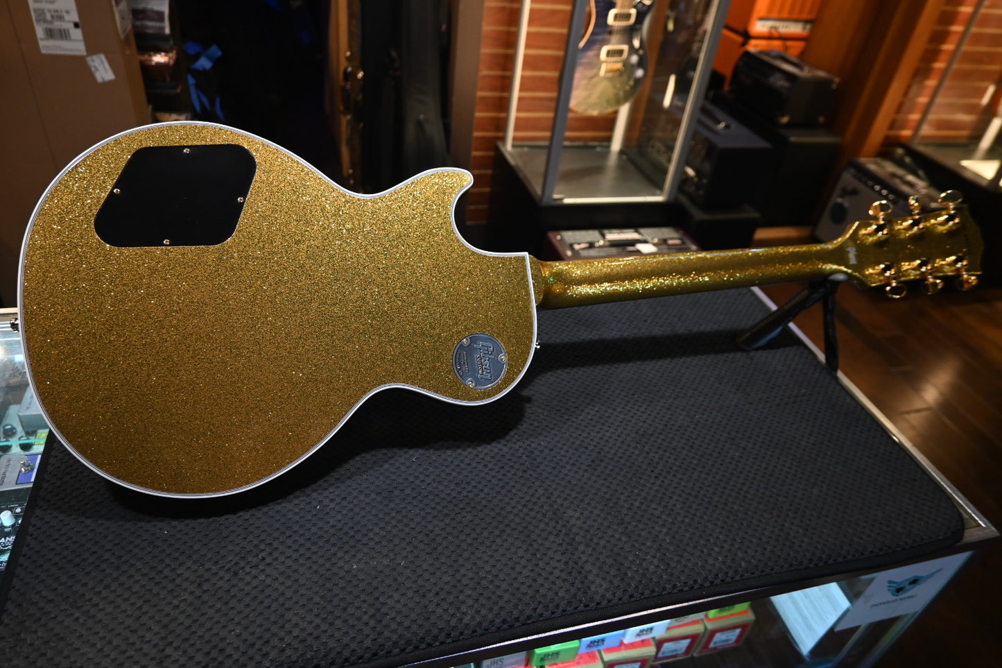 Gibson Custom Shop Les Paul Custom 2024 M2M - Gold Sparkle Guitar #1715