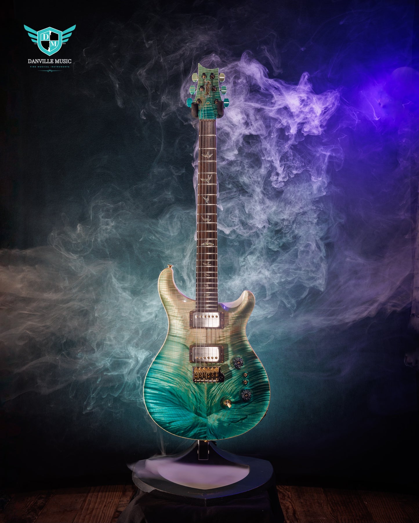 PRS Private Stock Custom 24-08 “The Vortex” - Bahamian Blue Reverse Dragon’s Breath Guitar #11681