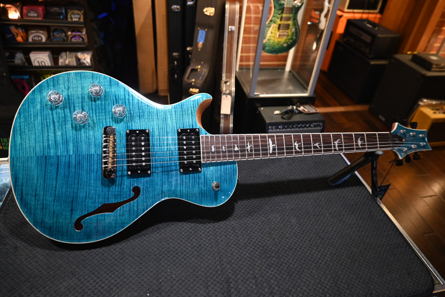 PRS SE Zach Myers 594 Lefty - Myers Blue Guitar #7750 - Danville Music