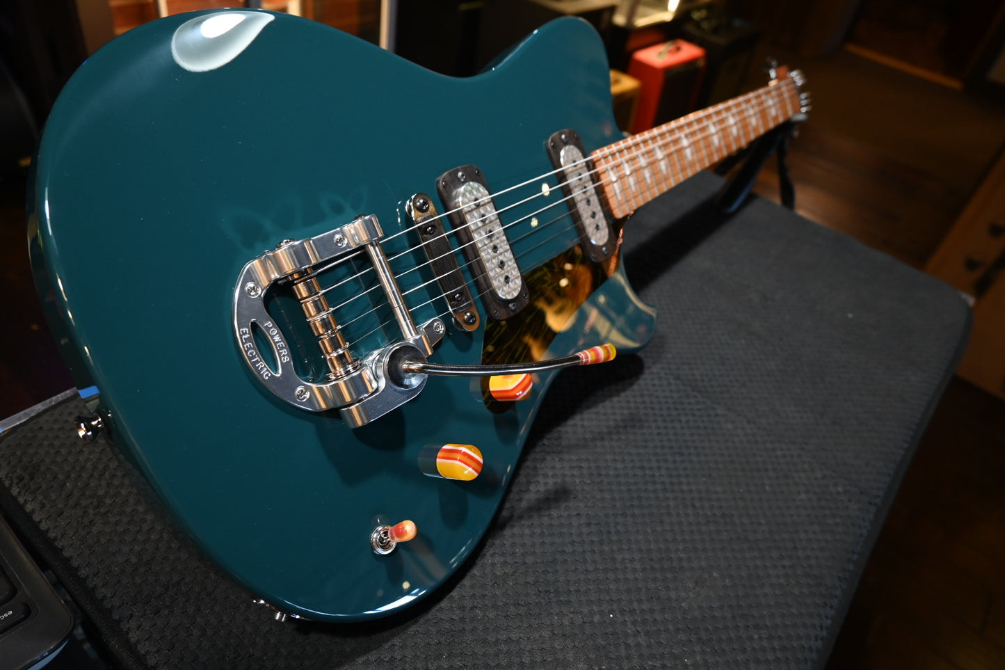 Powers Electric A-Type FF42 CamTail - Fjord Green Guitar #A785 - Danville Music