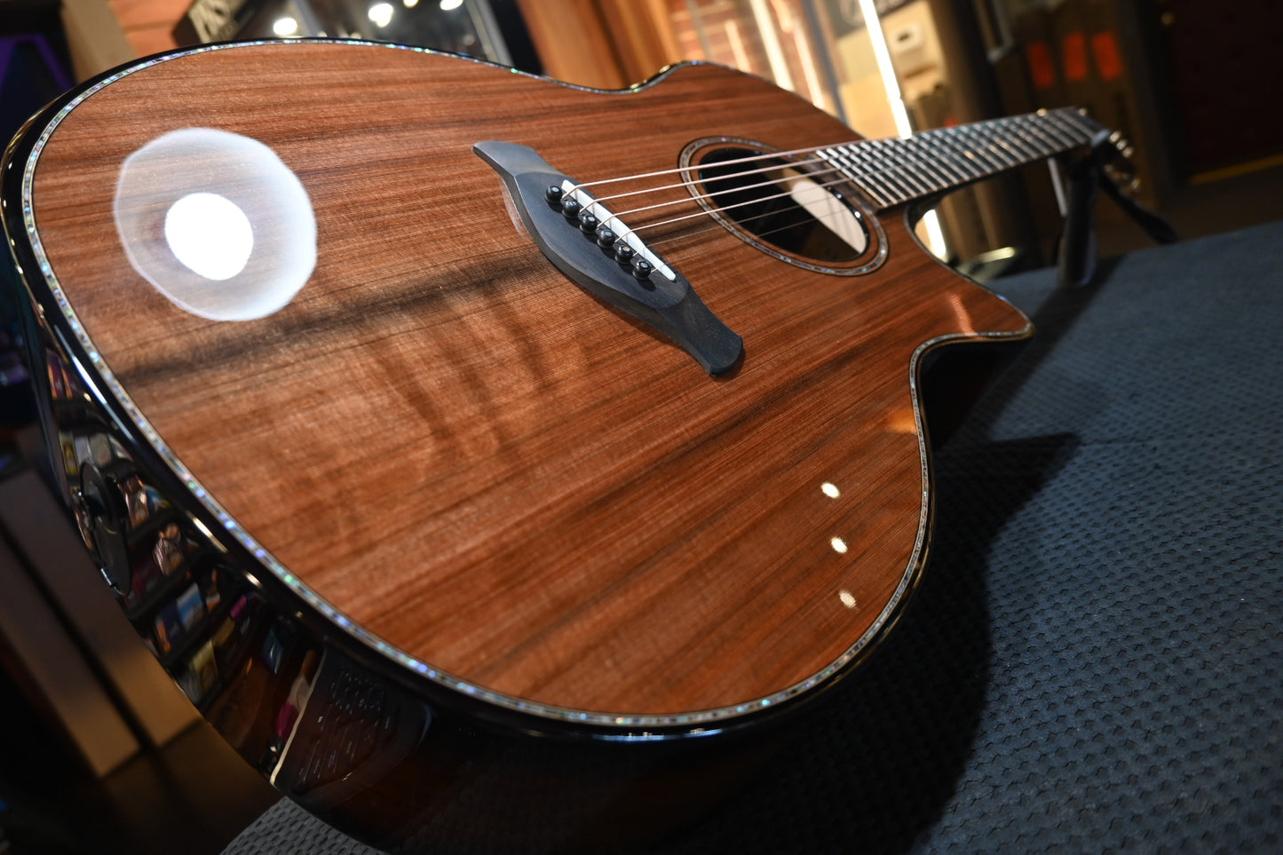 Taylor Builder’s Edition 914ce Curly Sinker Redwood/Honduran Rosewood Guitar #3083 - Danville Music