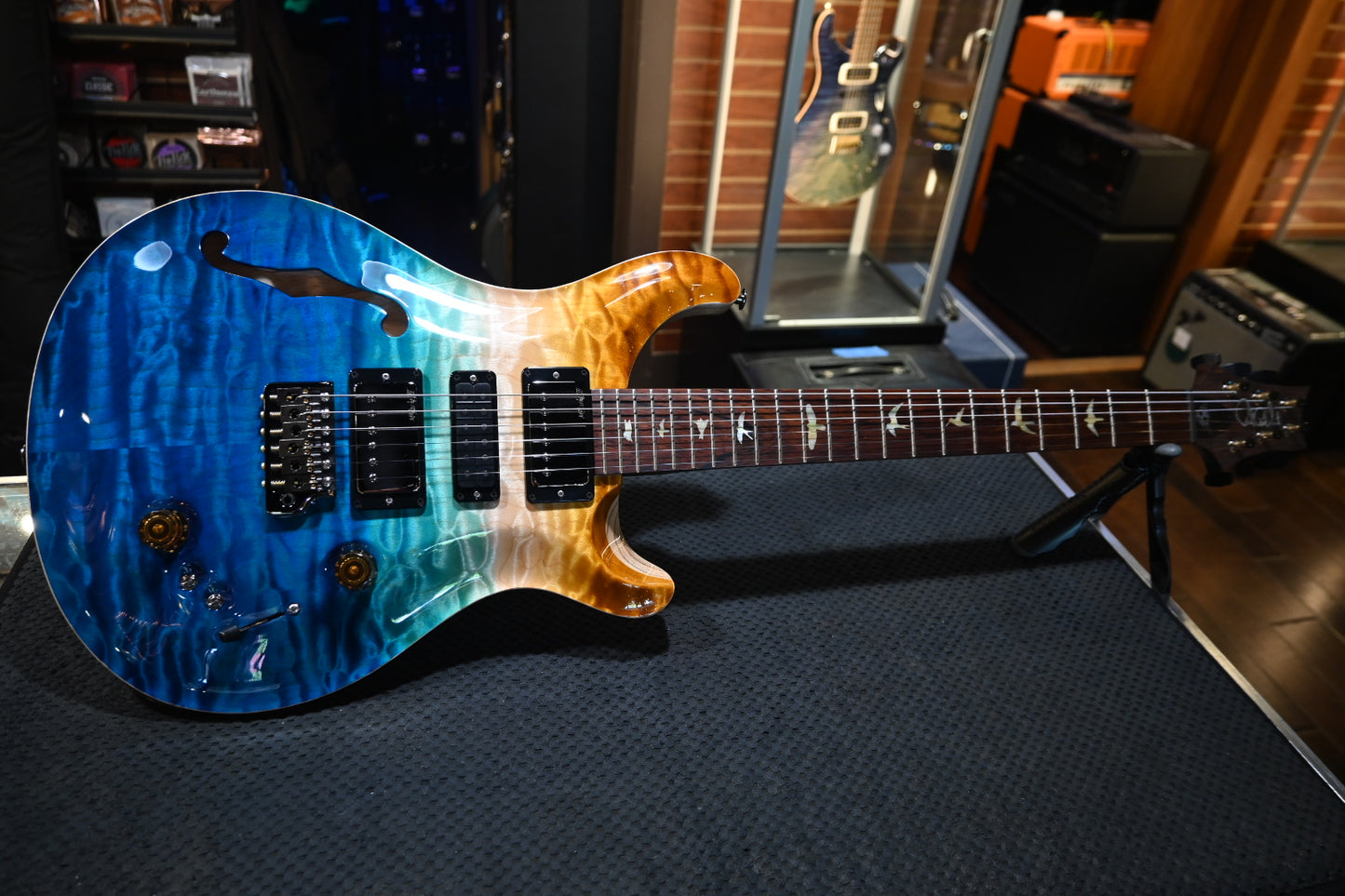 PRS Wood Library Special Semi-Hollow Danville Music 35th Anniversary Artist Top - Beach Fade Guitar #5858