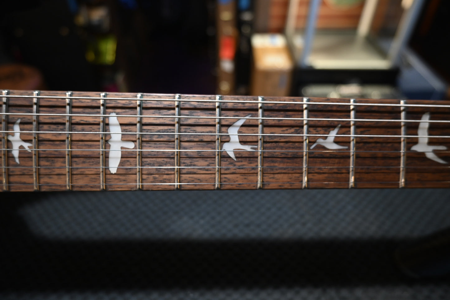 PRS SE “Exotic” Custom 24-08 Poplar Burl Limited Edition - Charcoal Cherry Midnight Burst Guitar #7015 - Danville Music