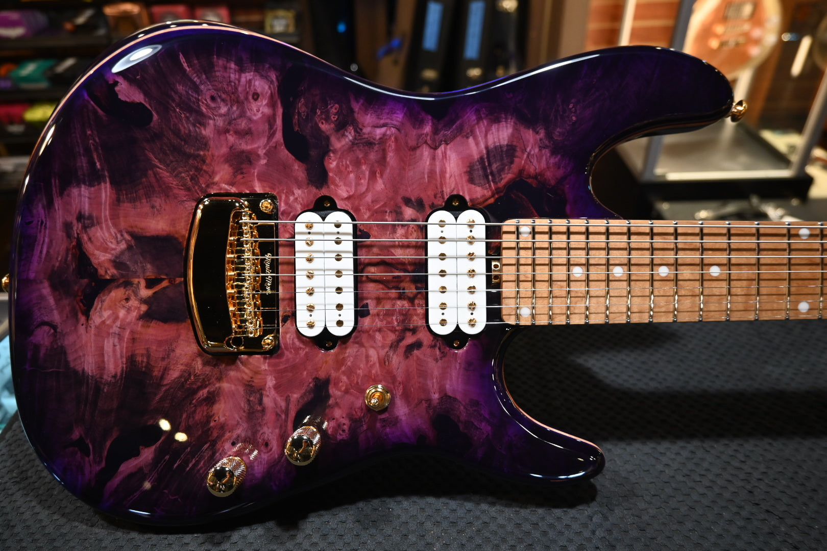 Music Man Jason Richardson 7-String Cutlass - Majora Purple Guitar #1268 - Danville Music
