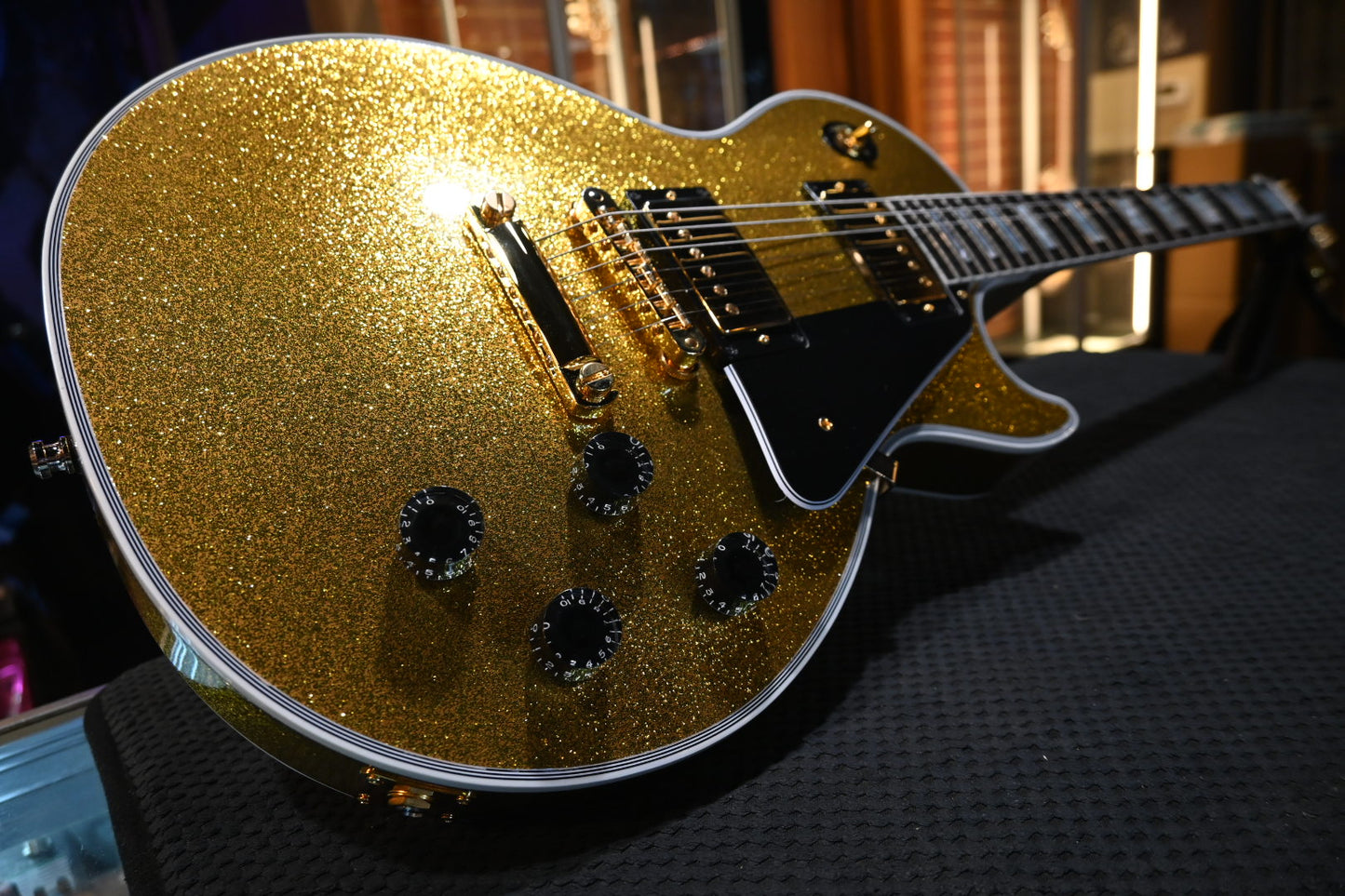 Gibson Custom Shop Les Paul Custom 2024 M2M - Gold Sparkle Guitar #1715