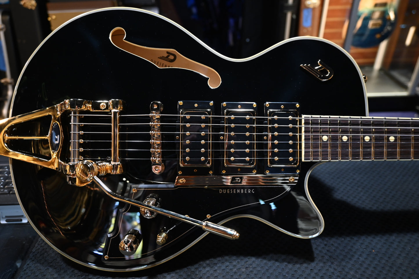 Duesenberg Starplayer TV Custom - Black Guitar #0223