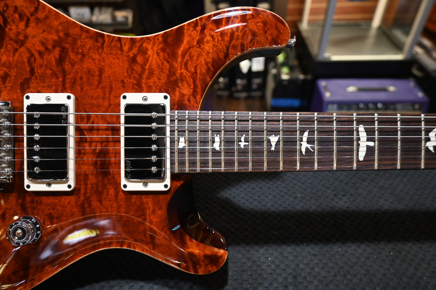 PRS Wood Library CE 24 Quilt - Tortoise Shell Guitar #2514 - Danville Music