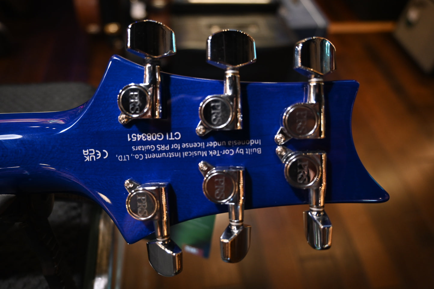 PRS SE Custom 24-08 Quilt - Lake Blue Guitar #3451