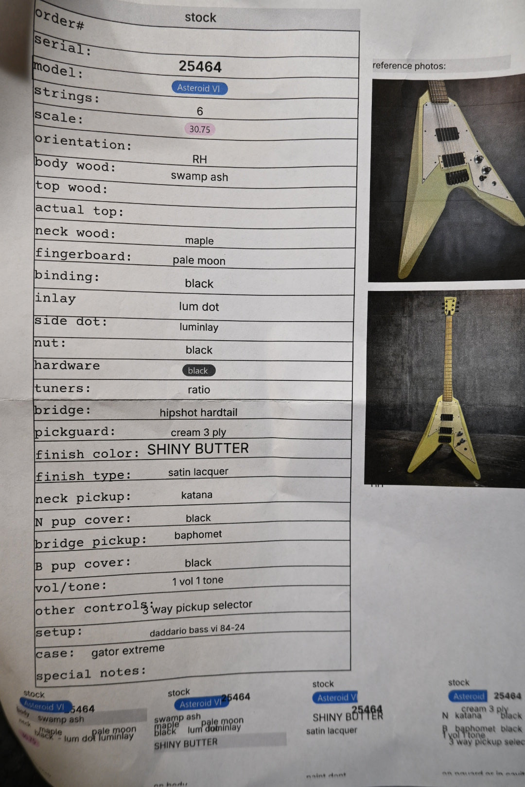 Dunable Asteroid VI Bass - Shiny Butter Bass #5464 - Danville Music