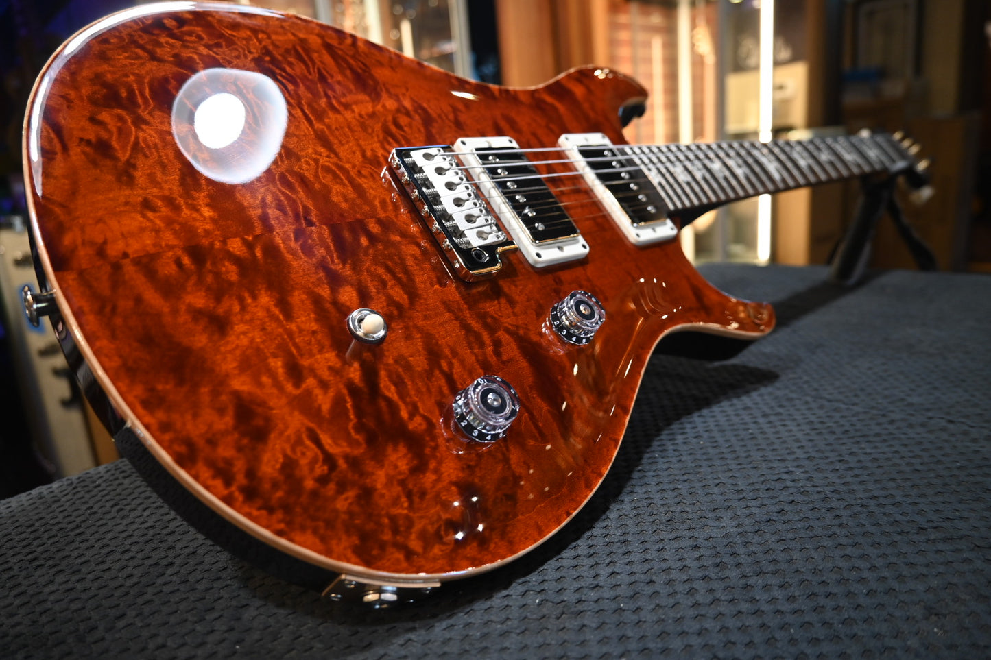 PRS Wood Library CE 24 Quilt - Tortoise Shell Guitar #2514 - Danville Music