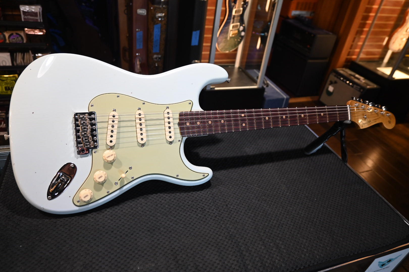 Fender Custom Shop LTD 1964 Stratocaster Journeyman/Closet Classic - Faded Aged Sonic Blue Guitar #5153 - Danville Music