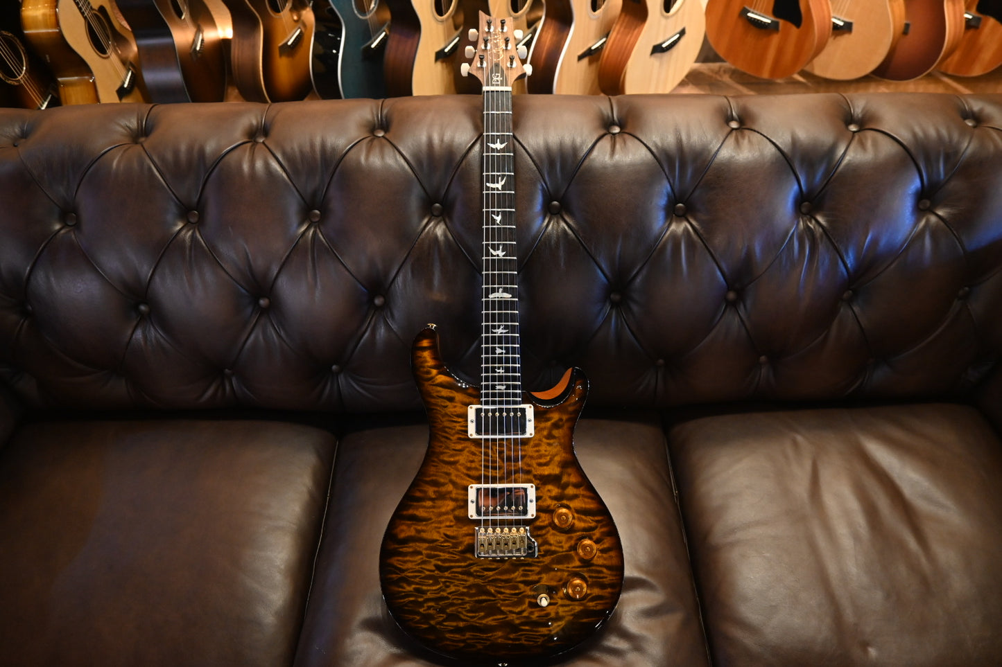 PRS Wood Library DGT 2021 Quilt Brazilian Board - Copperhead Burst Guitar #2279 - Danville Music