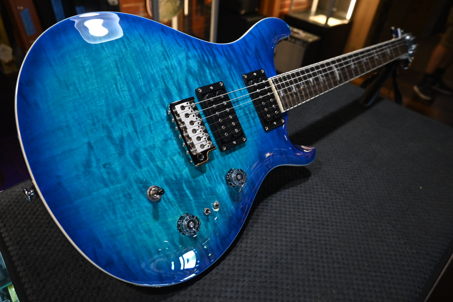 PRS SE Custom 24-08 Quilt - Lake Blue Guitar #3451