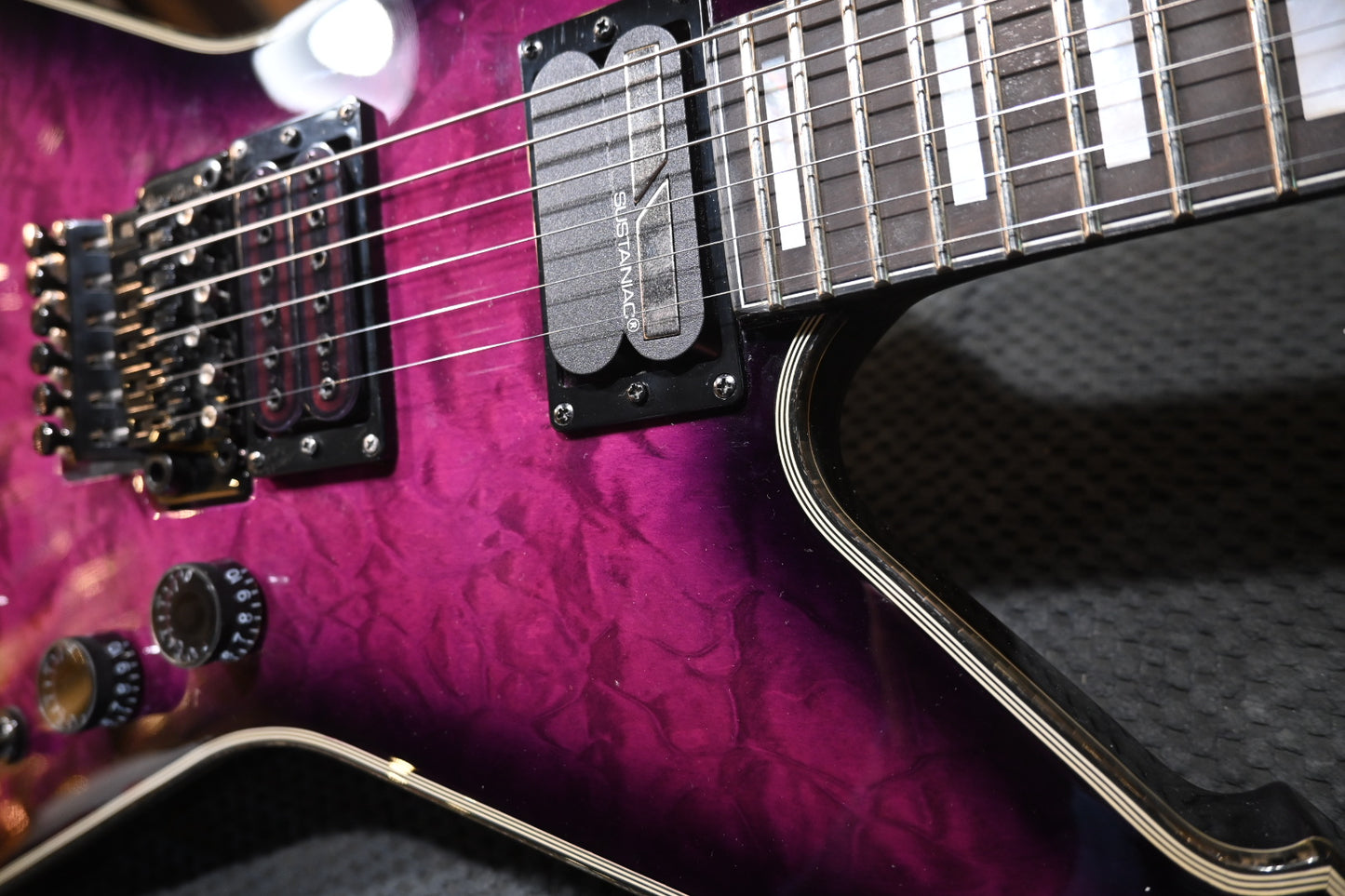 Schecter E-1 FR S - Trans Purple Burst Guitar #3699 - Danville Music