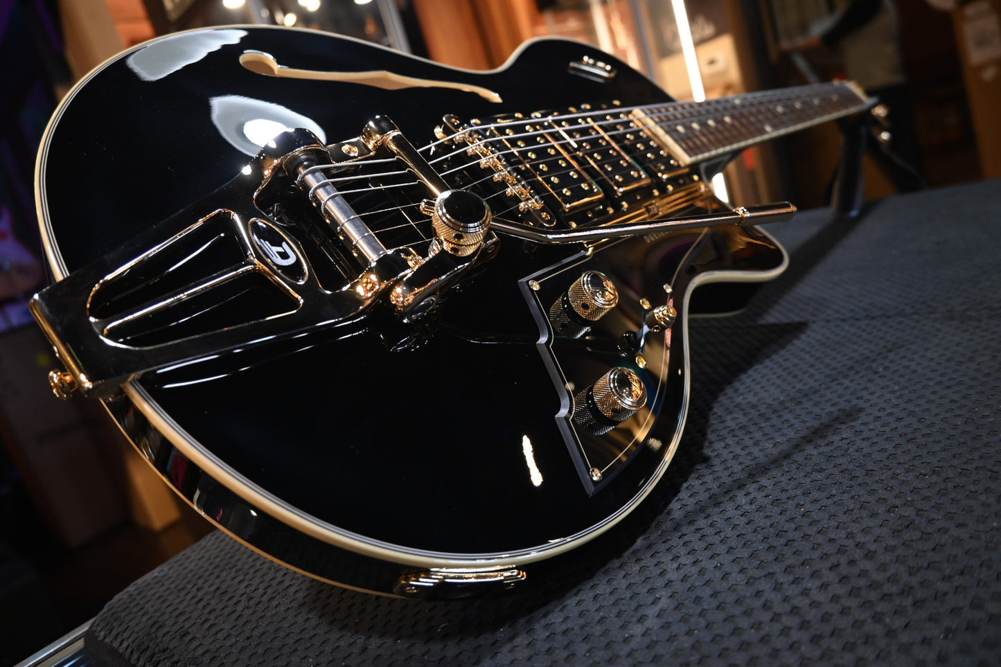 Duesenberg Starplayer TV Custom - Black Guitar #0018 - Danville Music
