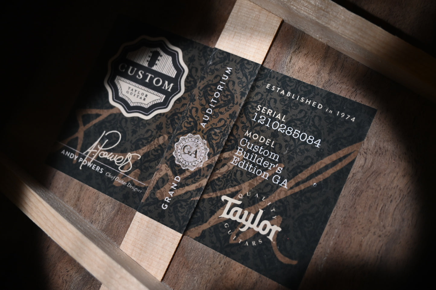 Taylor Custom GA Builder’s Edition Torrefied Spruce/AA Walnut - British Racing Green Metallic Guitar #5084 - Danville Music