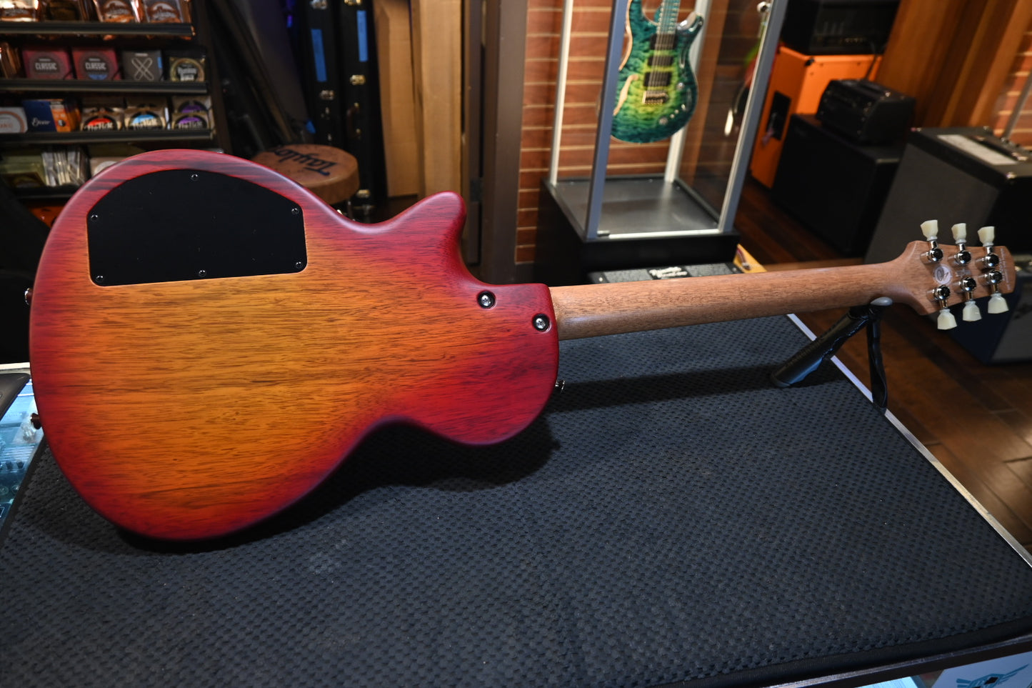 Tom Anderson Bobcat Cub - Transparent Amber to Cherry Burst Satin Guitar #224P - Danville Music