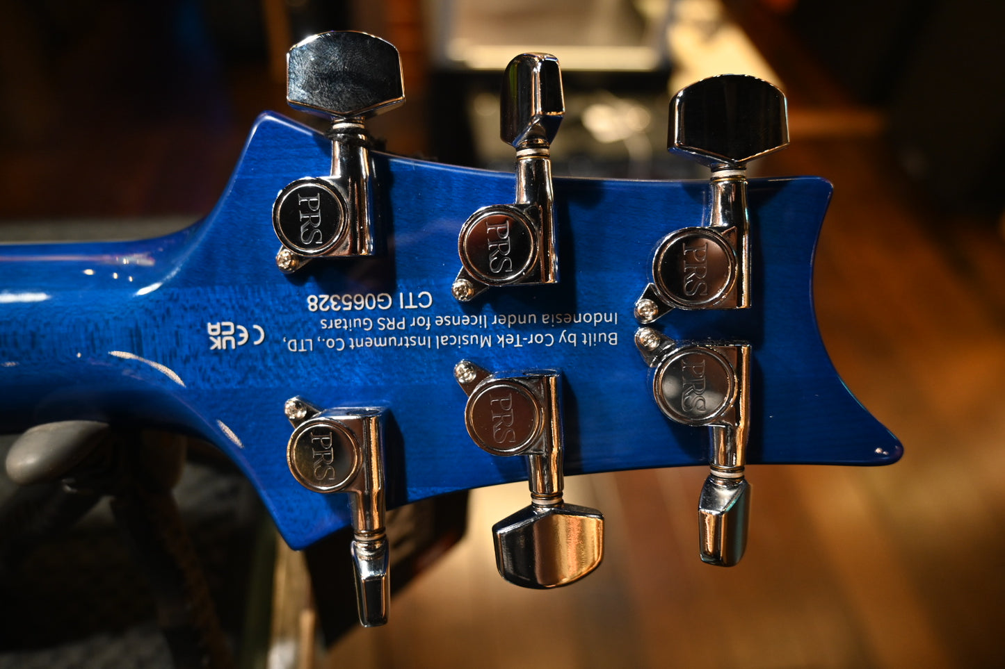 PRS SE Custom 24 Semi-Hollow Piezo - Lake Blue Guitar #5328 - Danville Music
