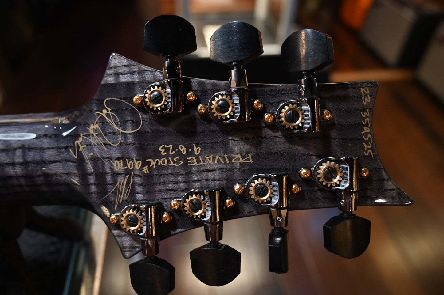 PRS Private Stock Custom 24 7-String Multi-Scale Spalted Maple - Sub Zero Silver Leaf Guitar #9970 - Danville Music