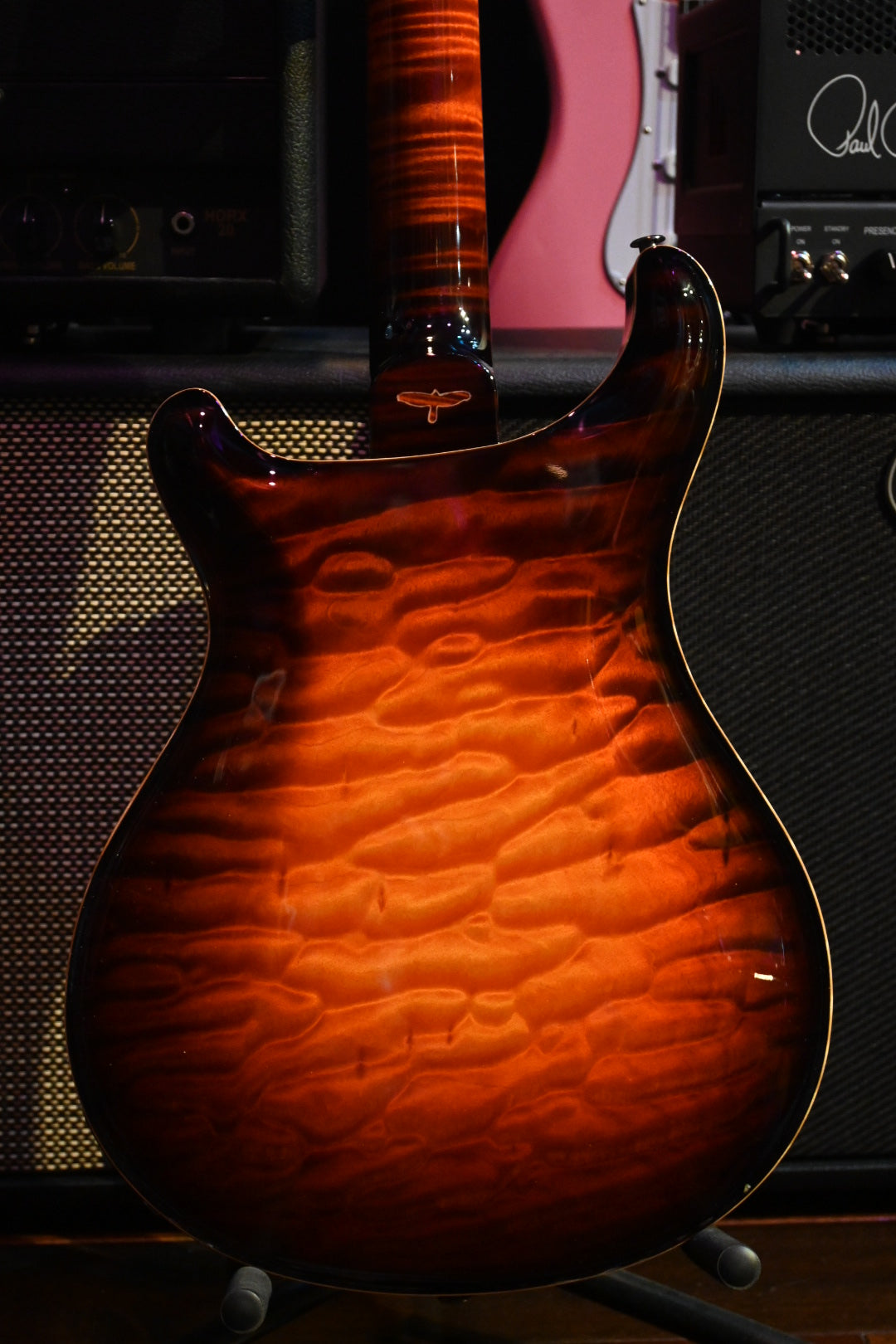 PRS Private Stock Hollowbody II Piezo Gothic - Electric Tiger Glow Guitar #10569 - Danville Music
