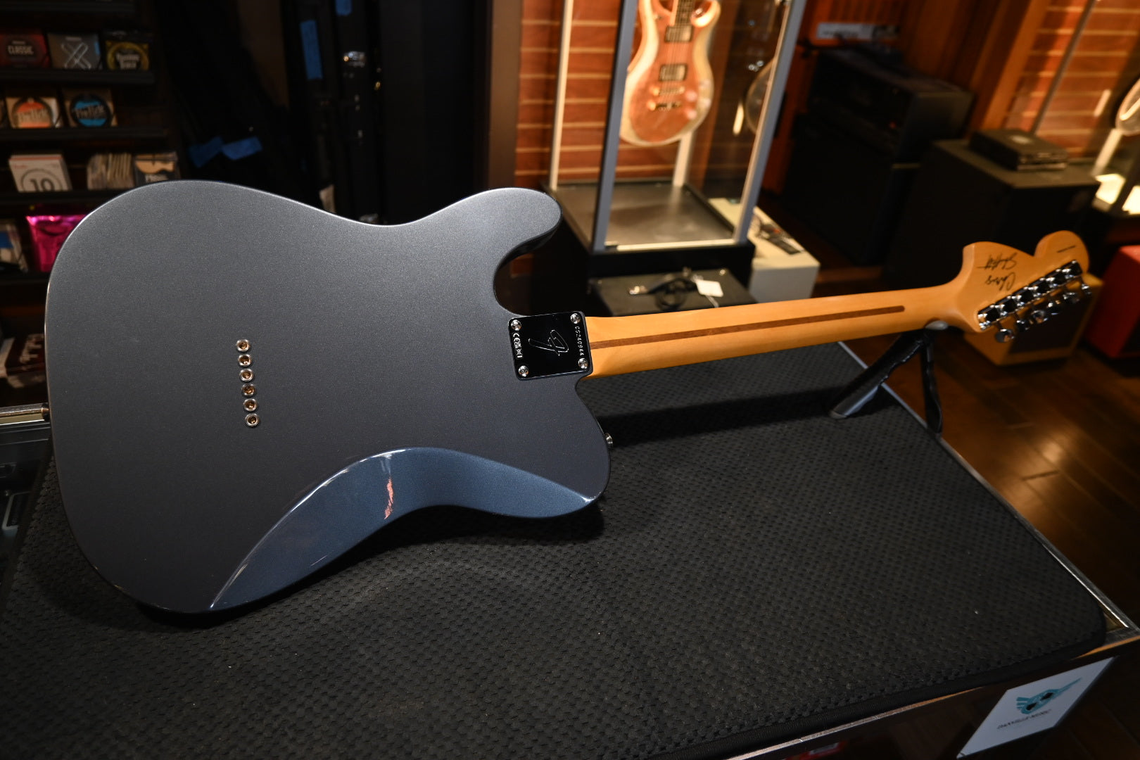 Fender Chris Shiflett Cleaver Telecaster Deluxe - Charcoal Frost Metallic Guitar #0944 - Danville Music